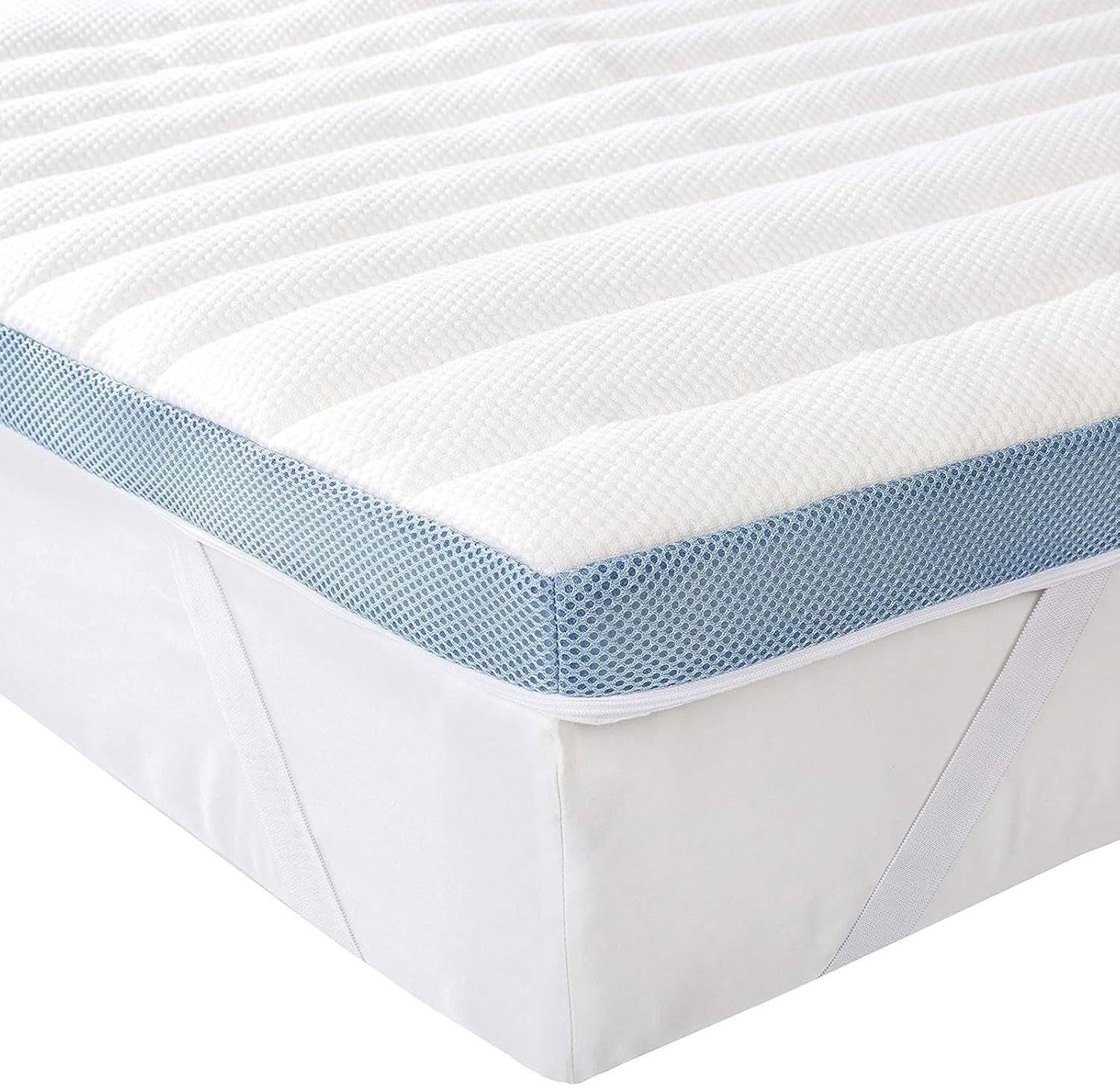 maxxi-dealz Basics - surmatelas à mémoire de forme - 160x190x5 cm - avec sangles