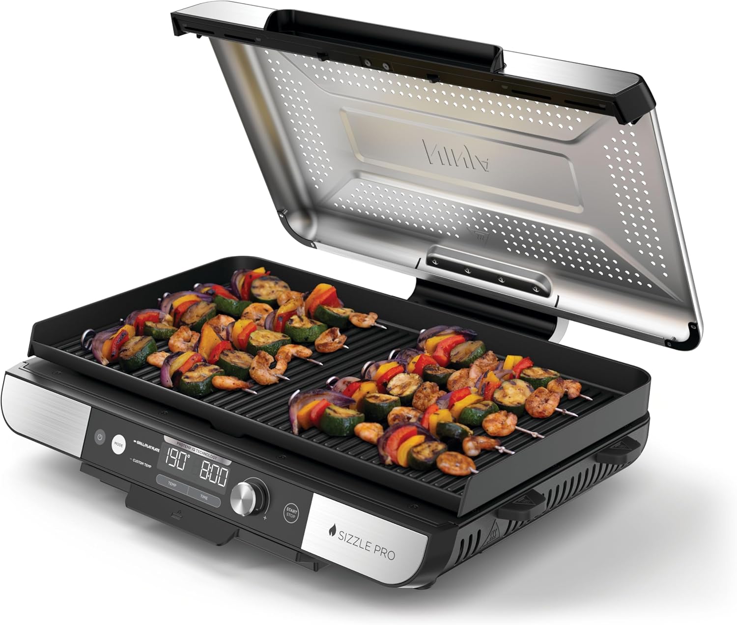Ninja - Sizzle Pro XL - grill électrique multifonction, intérieur, plancha céramique, accessoires inclus - GX101EU