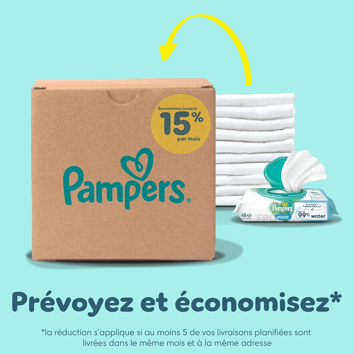 Pampers - Premium Protection taille 2 - 4-8kg - 240 couches, double protection fuites et peau