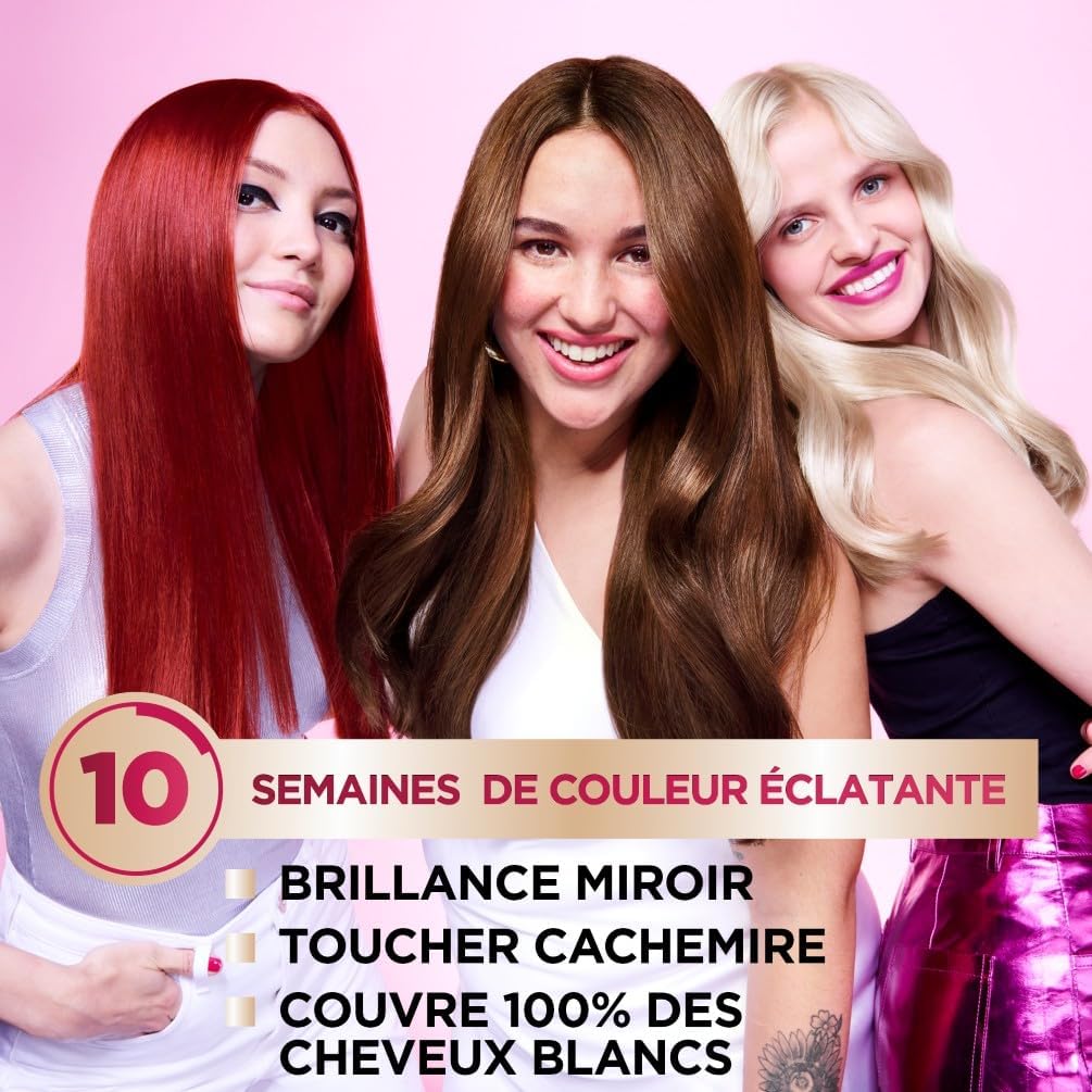 Garnier - Color Sensation châtain clair cannelle - crème permanente - couvre 100% cheveux blancs, durée 10 semaines