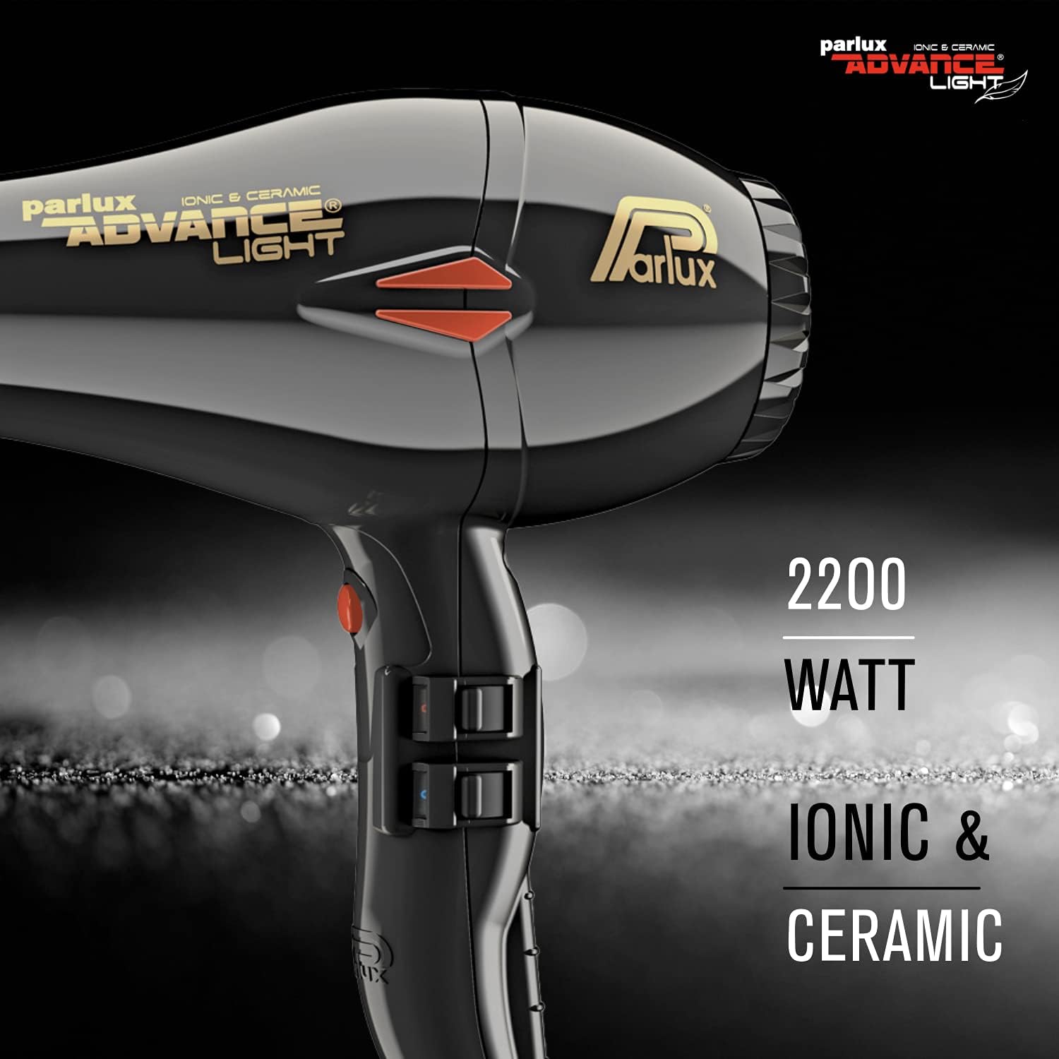 Parlux - Advance Light Série - Noir - Ionique, Céramique, léger