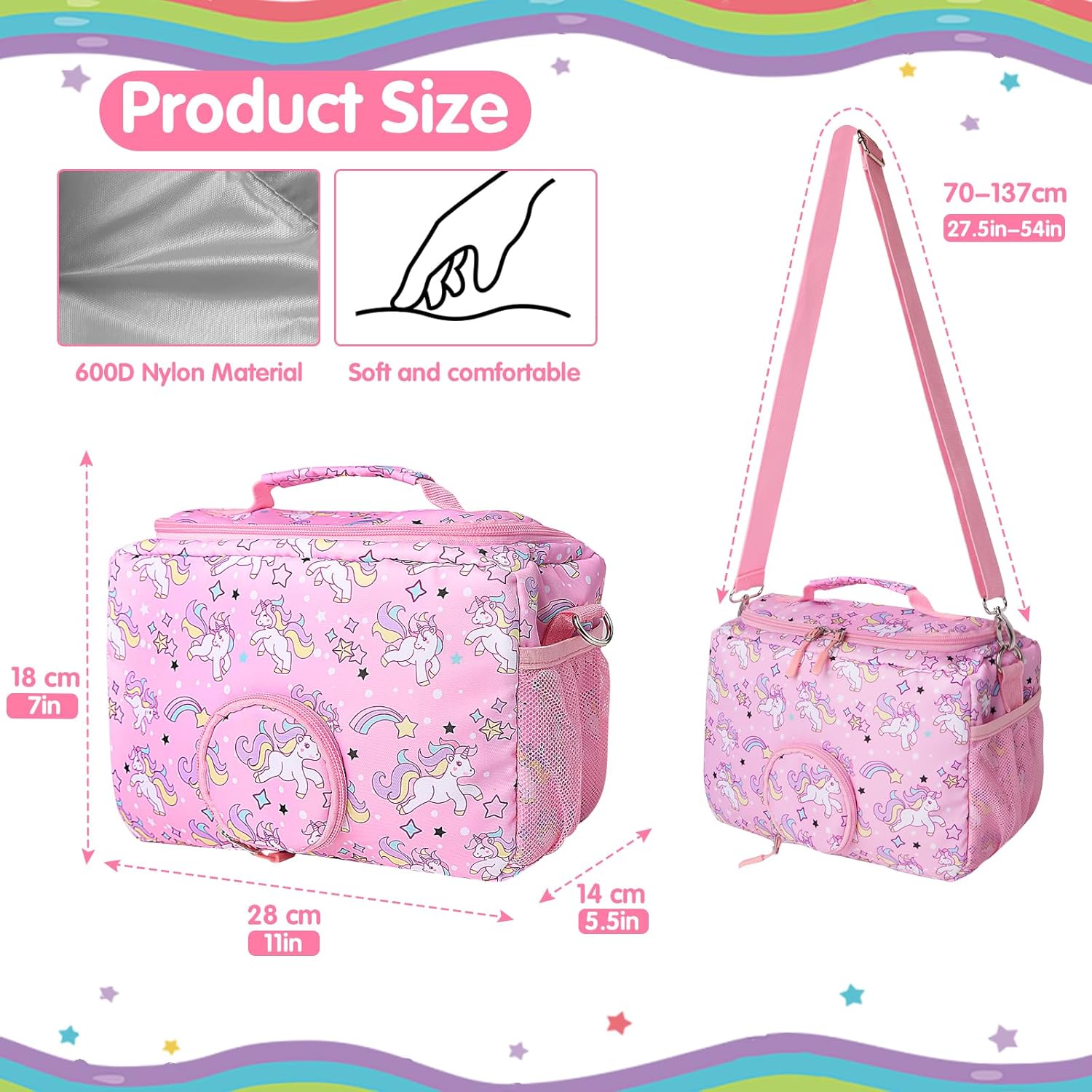 Étui de transport - rangement Toniebox, rose, accessoires, sangle réglable