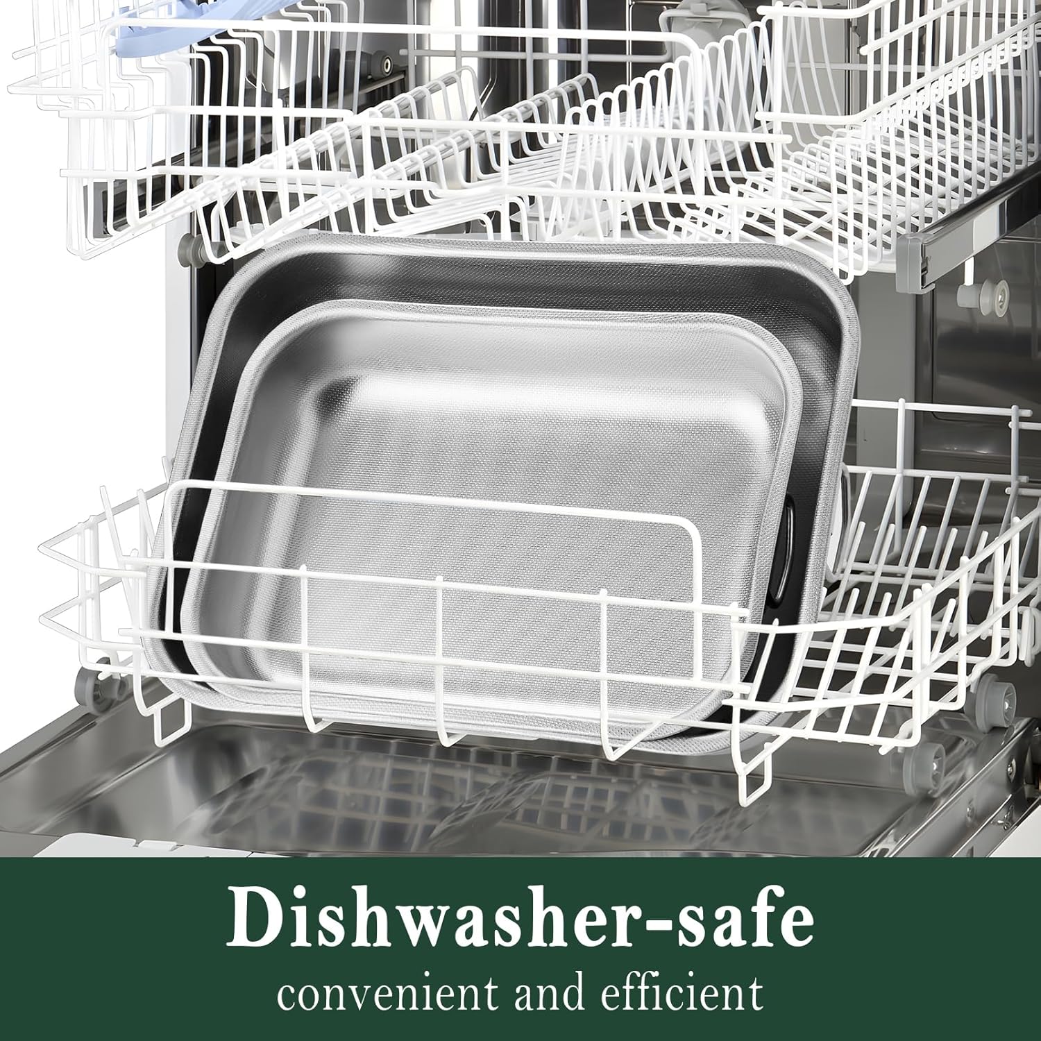 ROSSETTO - Plat à four inox set 4 pièces, poignées, texture nid d'abeille, rectangulaire