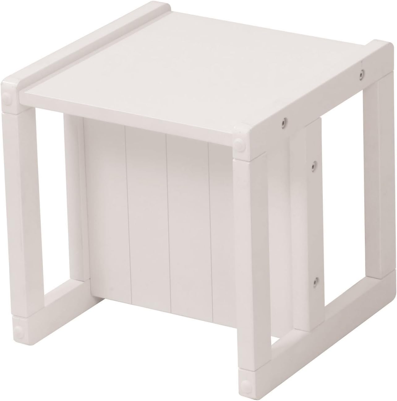 roba - Ensemble table enfant 3 hauteurs réversible, blanc, style campagne