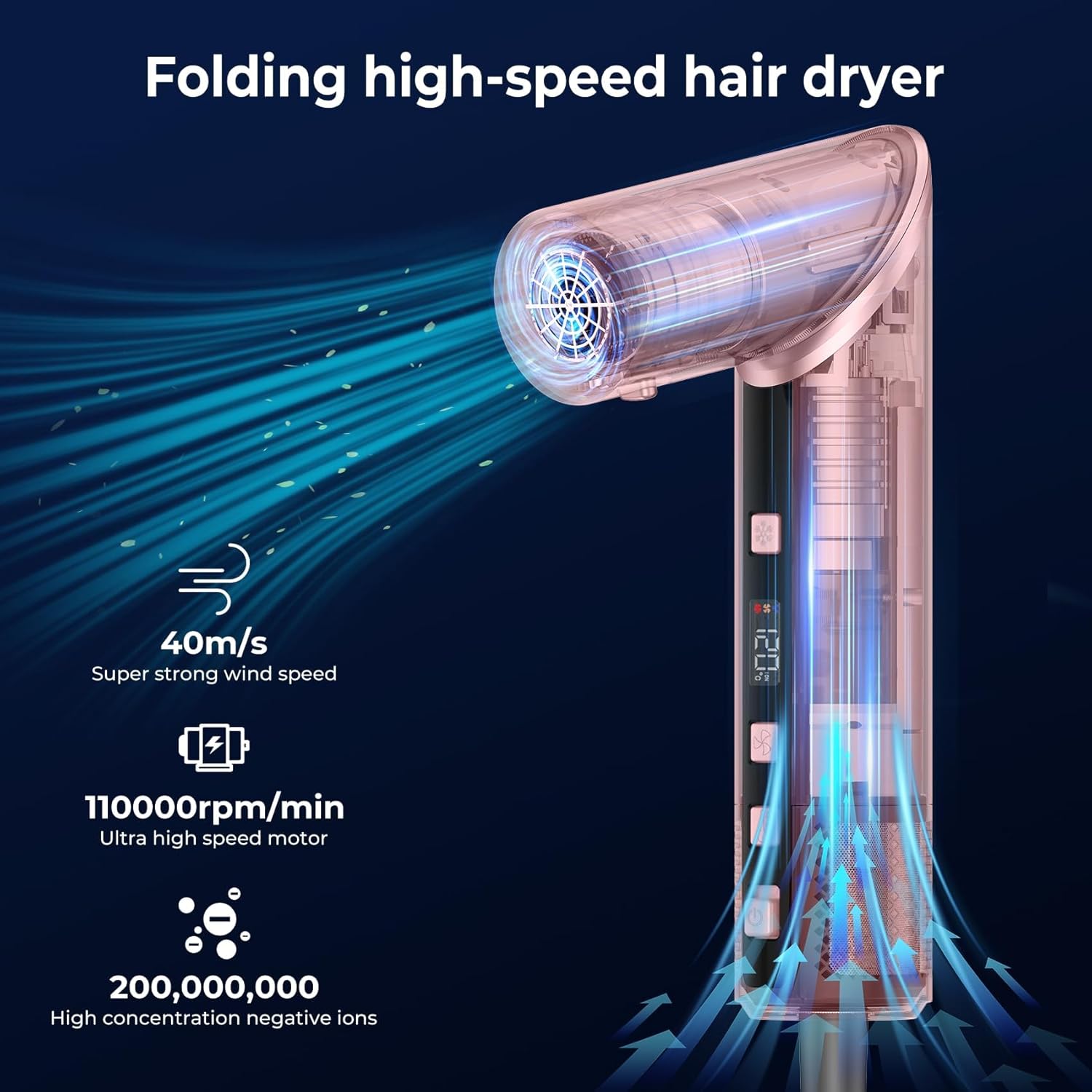 Atopskins - Air Styler 8 en 1, 1400W, 110000 U/Min, sèche-cheveux multifonction