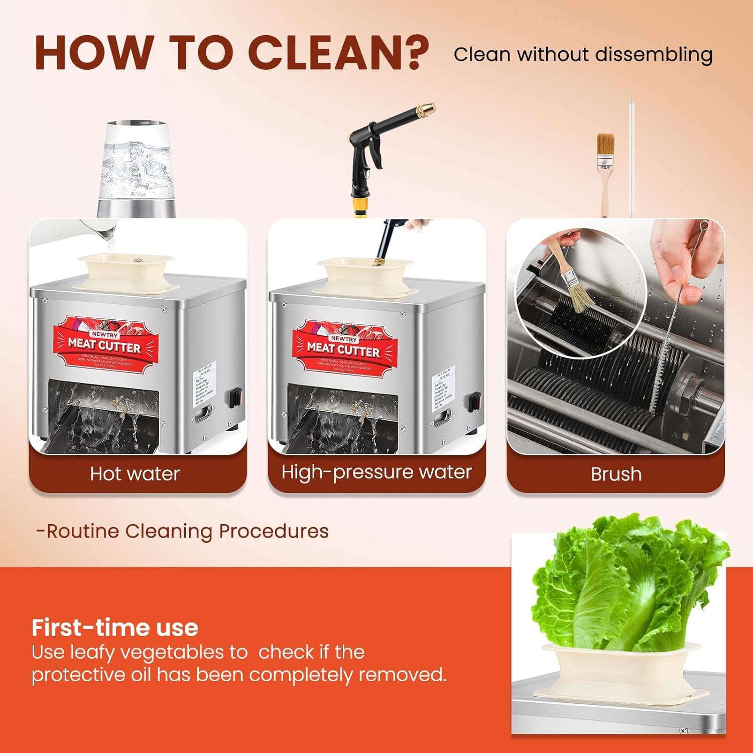 NEWTRY - trancheuse à viande 10 mm, 550W, 160 kg/h, restaurants