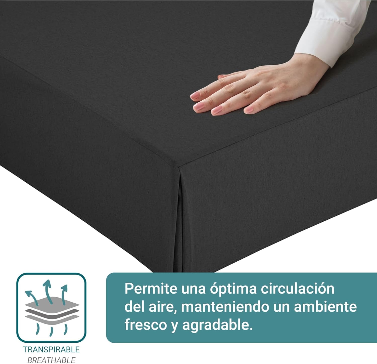 Housse de canapé - ajustement antidérapant, 80x190/200 cm, respirant, fabrication Espagne