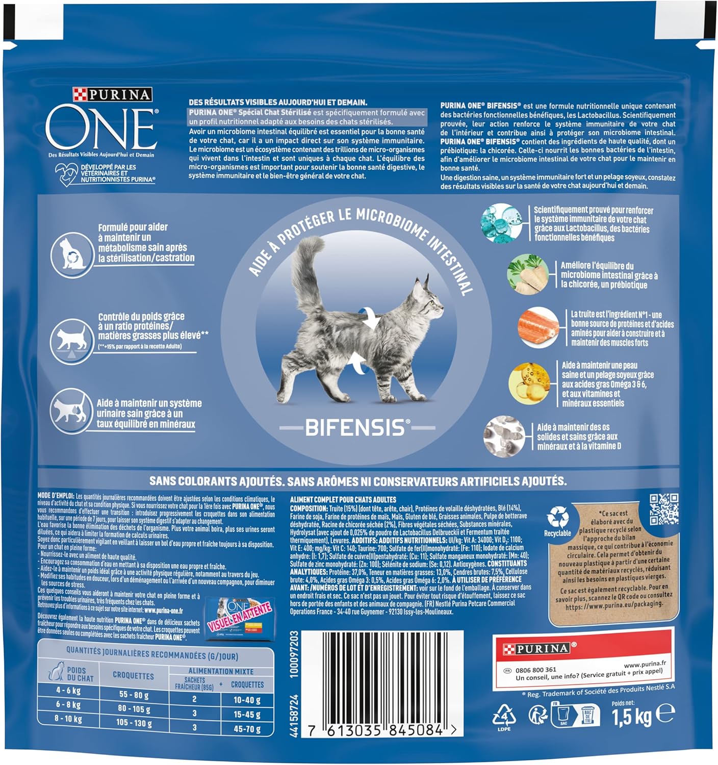 Purina One – Bifensis – 6x1,5kg – Soutient immunité, équilibre urinaire