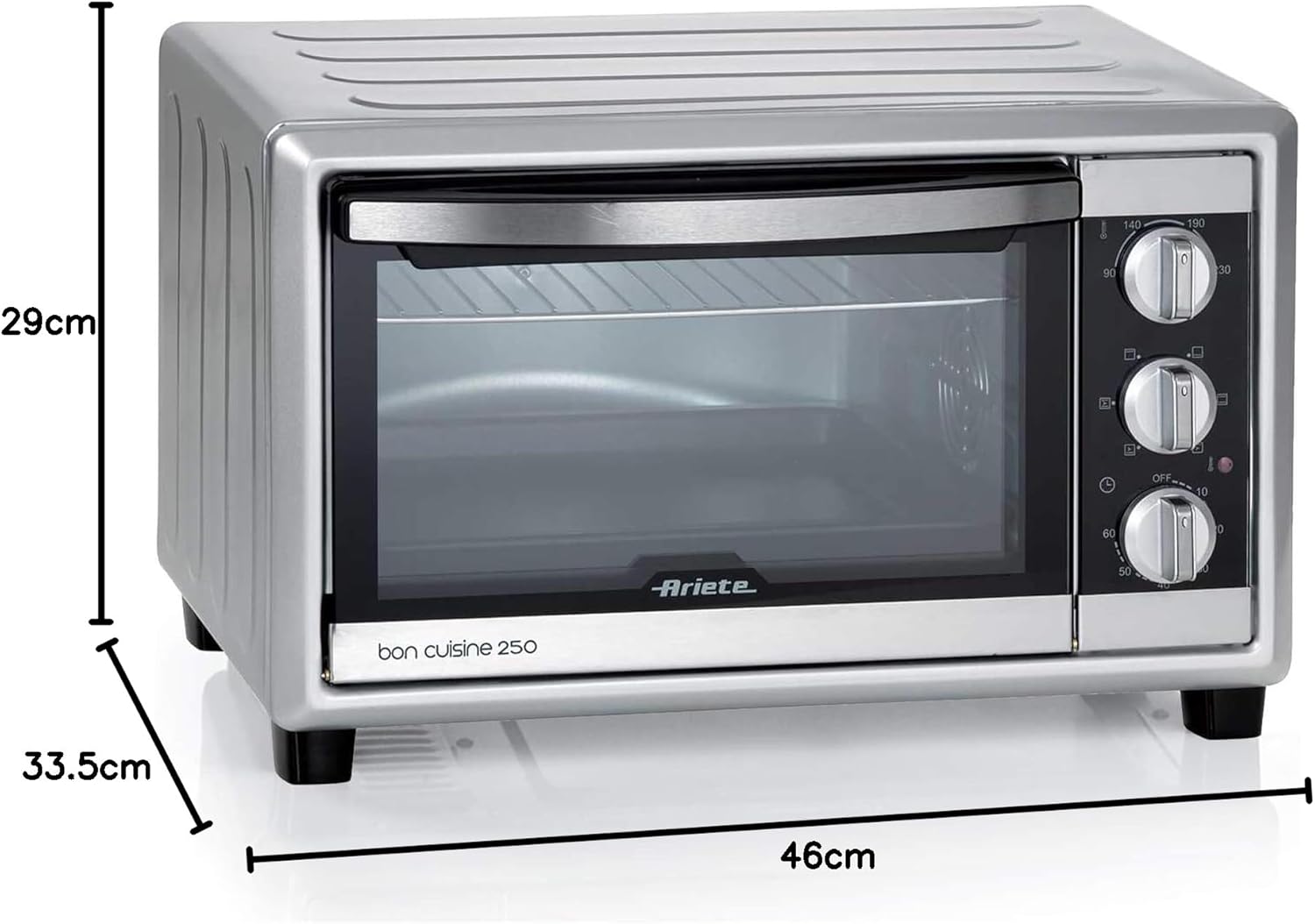 Ariete - four électrique Bon Cuisine 250 - 25L, 1500W, 6 modes, 984