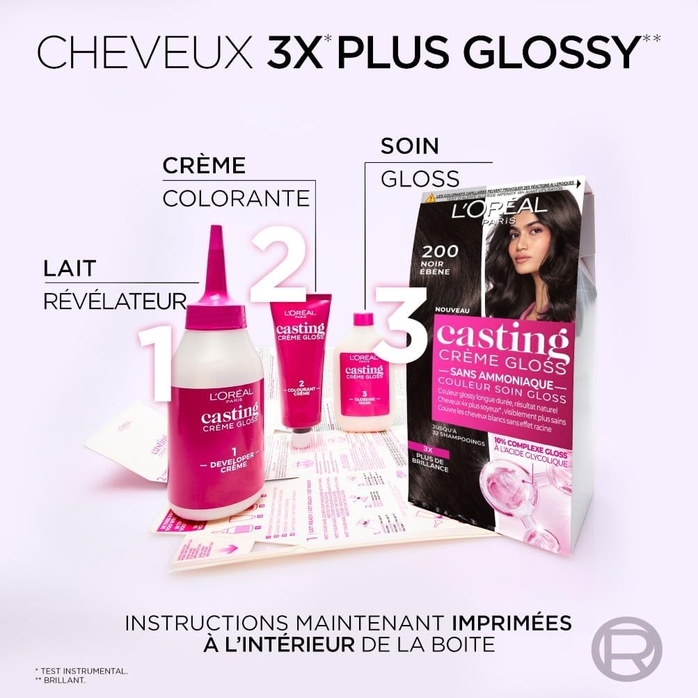 L'Oréal Paris - Casting Crème Gloss - coloration semi-permanente, soin gloss sans ammoniaque, nuance marron givré 4102