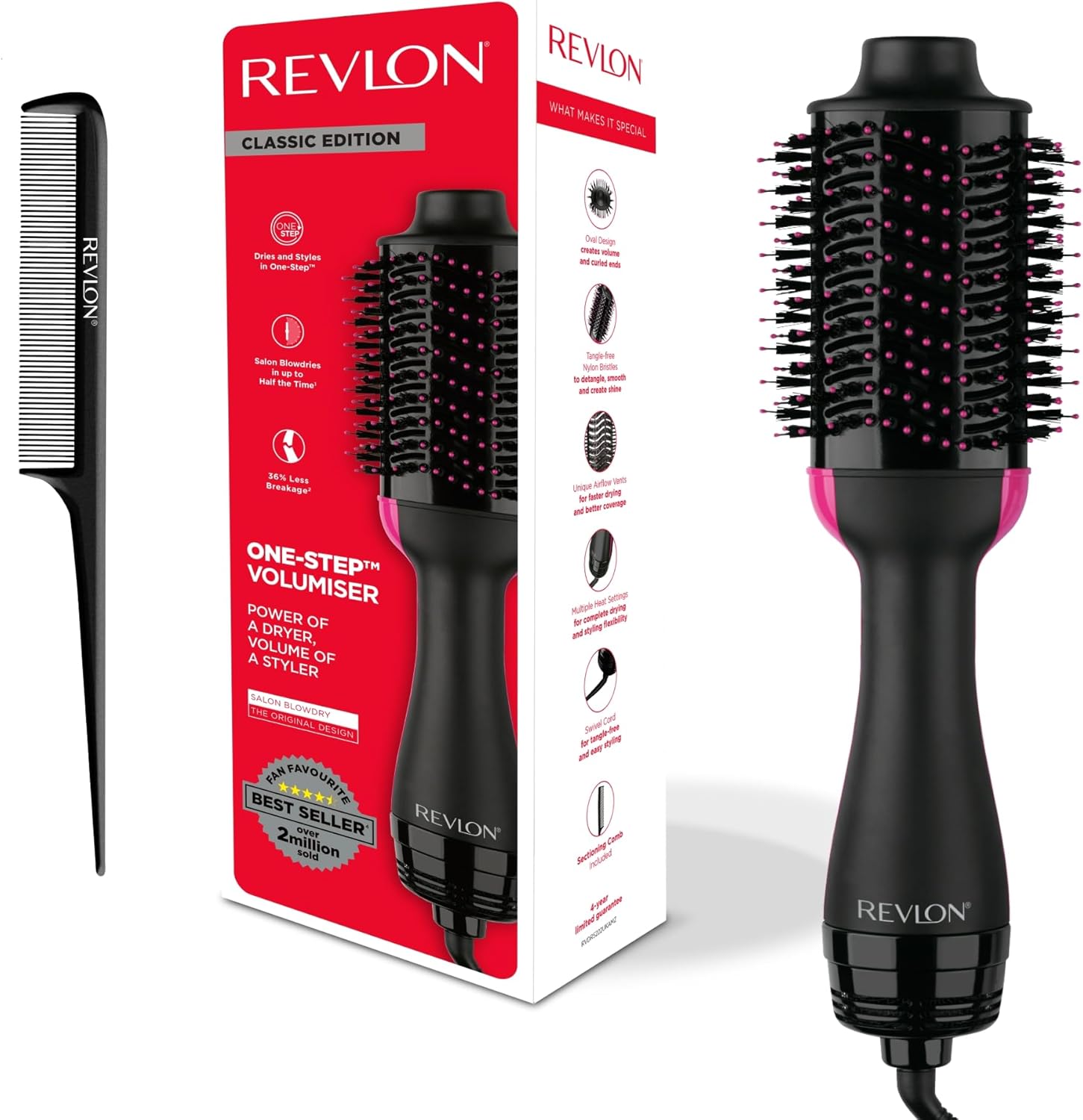 Revlon - Brosse Salon One-Step - volumisante, sèche-cheveux - RVDR5222