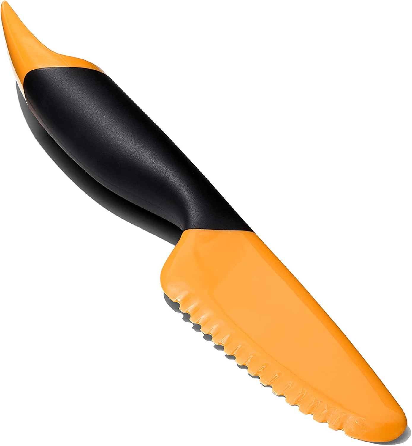 OXO Good Grips – Trancheuse à mangue avec cuillère – 12cm – Noir et orange