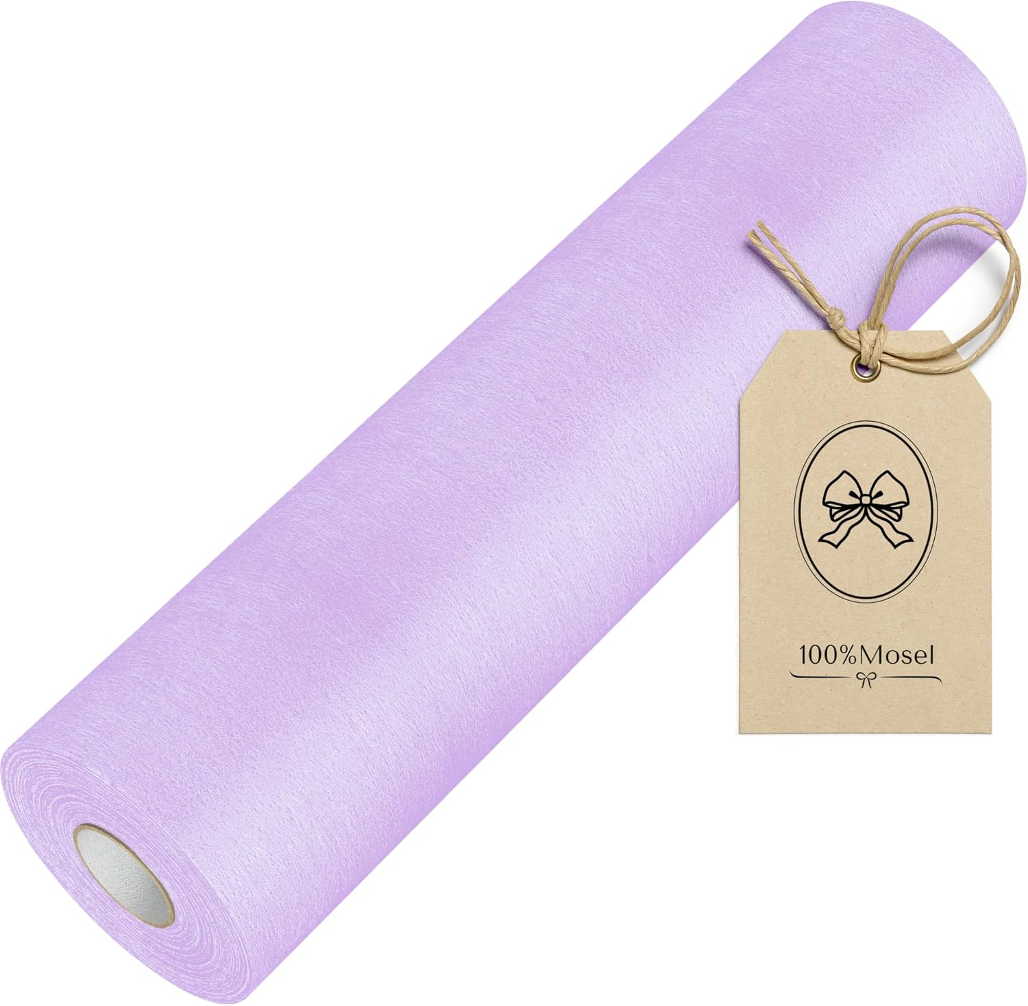 100%Mosel - Chemin de Table Non-tissé Lilas - 30x2500cm - Décor Anniversaire/Mariage