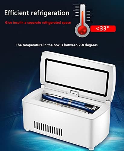 Mini réfrigérateur portable USB, écran LCD, 2-8°C, B-Dualbattery