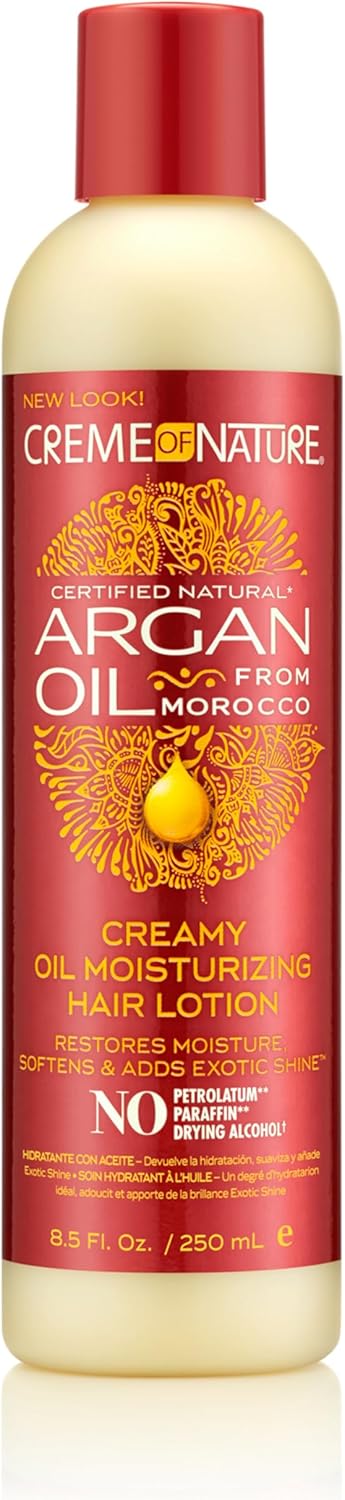 Creme of Nature - Argan Oil Lotion 250ml - hydratante, démêlante, brillance cheveux bouclés