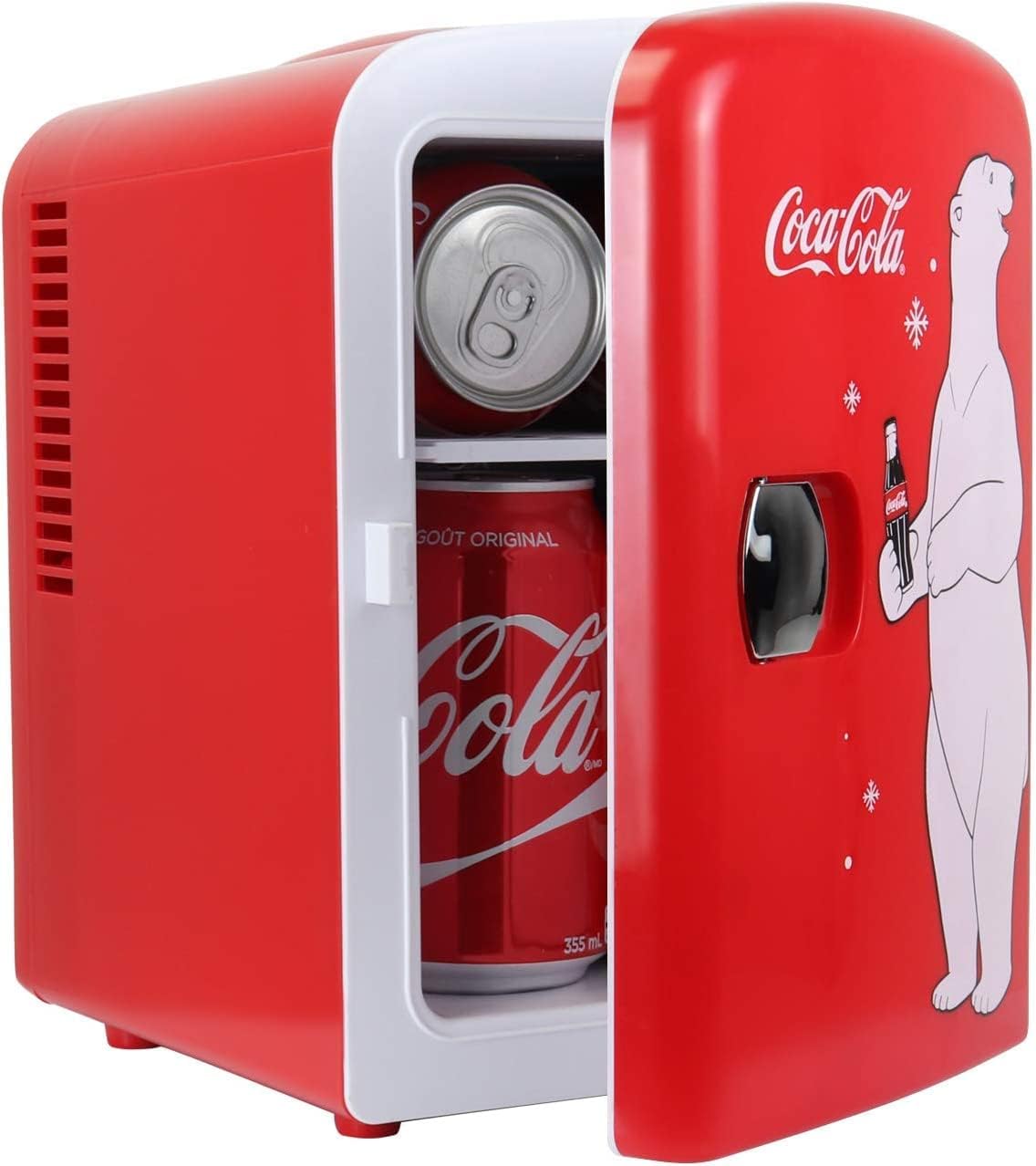 Coca-Cola - Mini Frigo 4L - compact, portable, 6 canettes, rouge