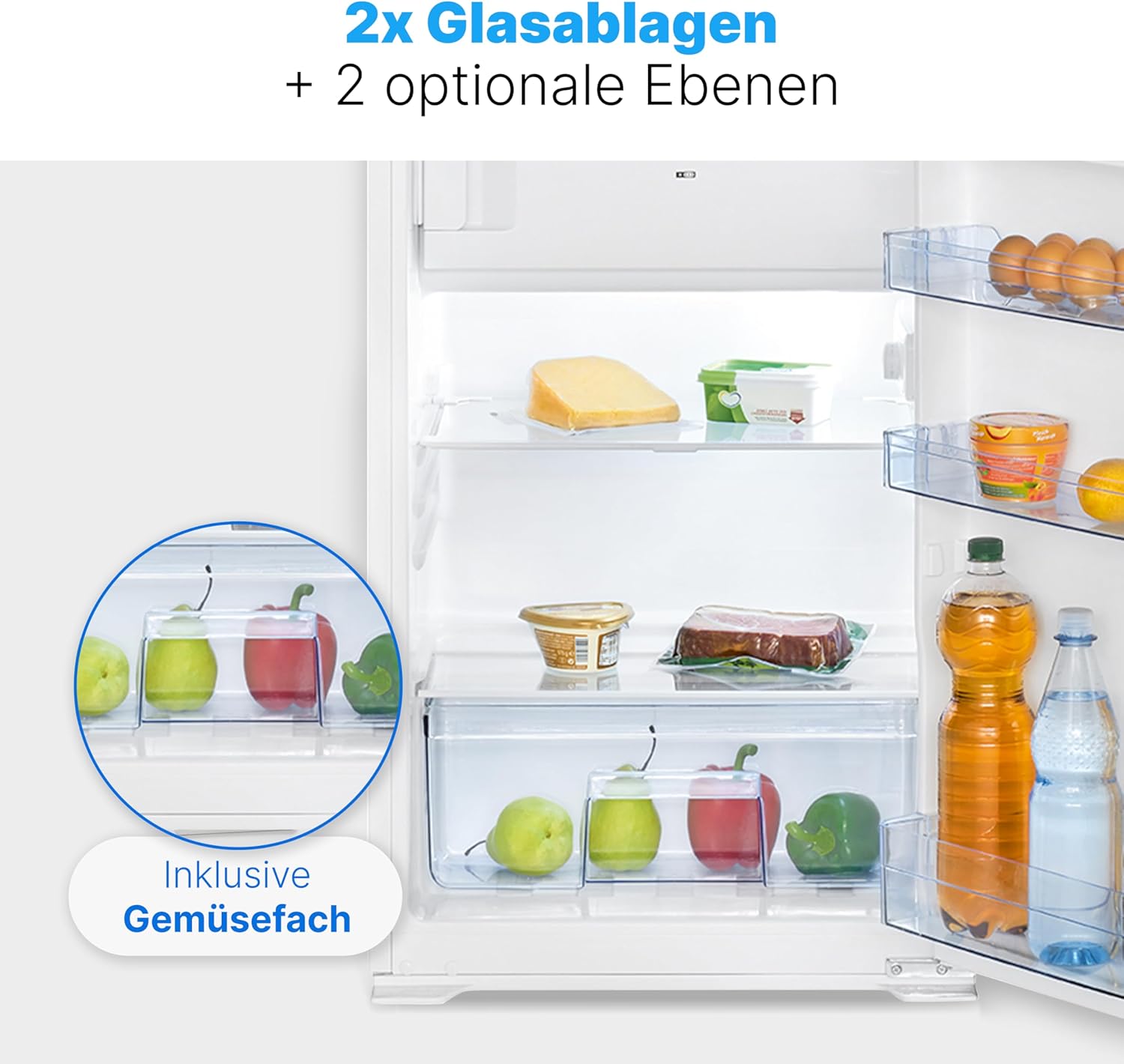 Bomann - réfrigérateur encastrable 118L, LED, auto-dégivrage - KSE7810