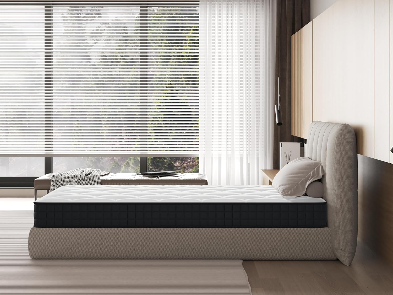 Matelas - mousse moelleux confortable respirant 90x190x12cm