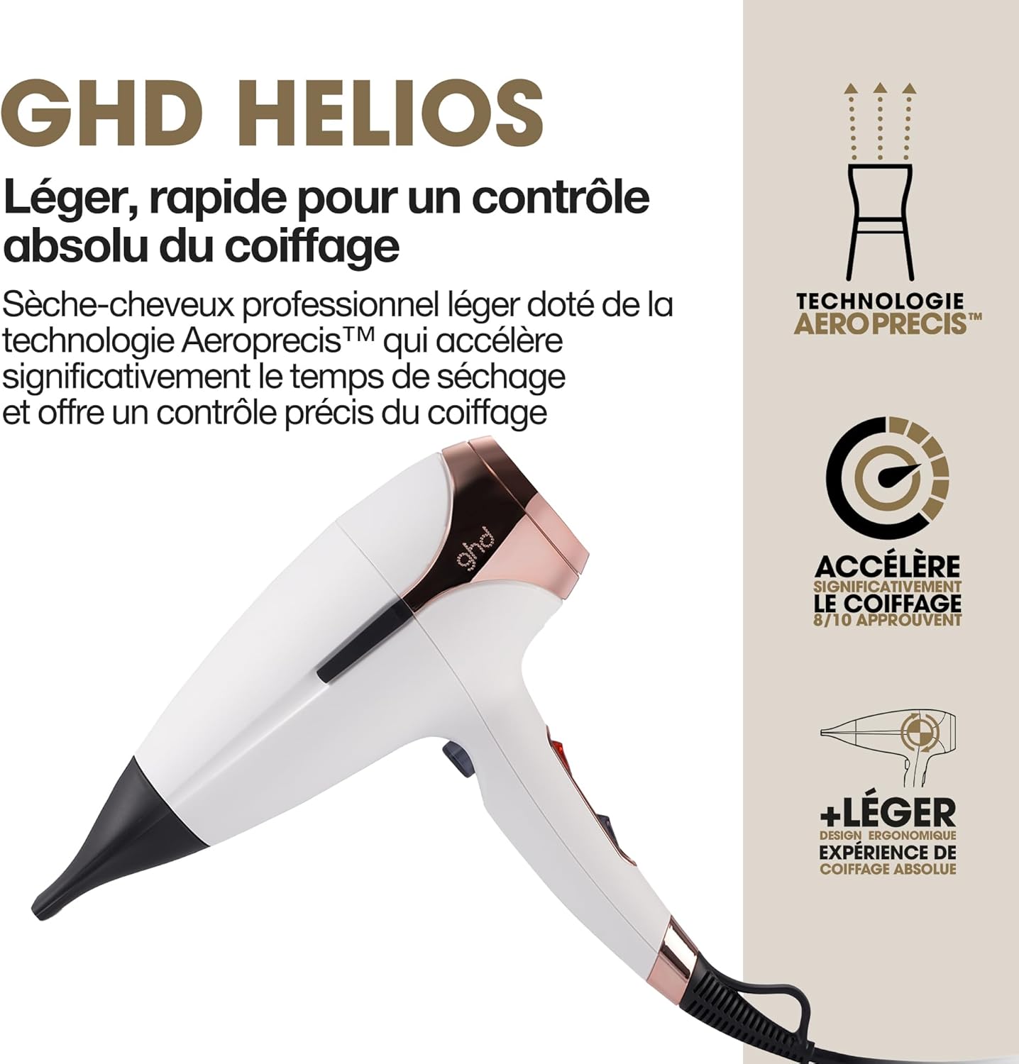 ghd - Helios Sèche-cheveux - puissant, précis, anti-frisottis, brillance