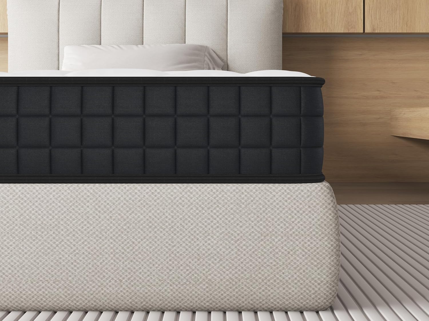 Matelas - mousse moelleux confortable respirant 90x190x12cm