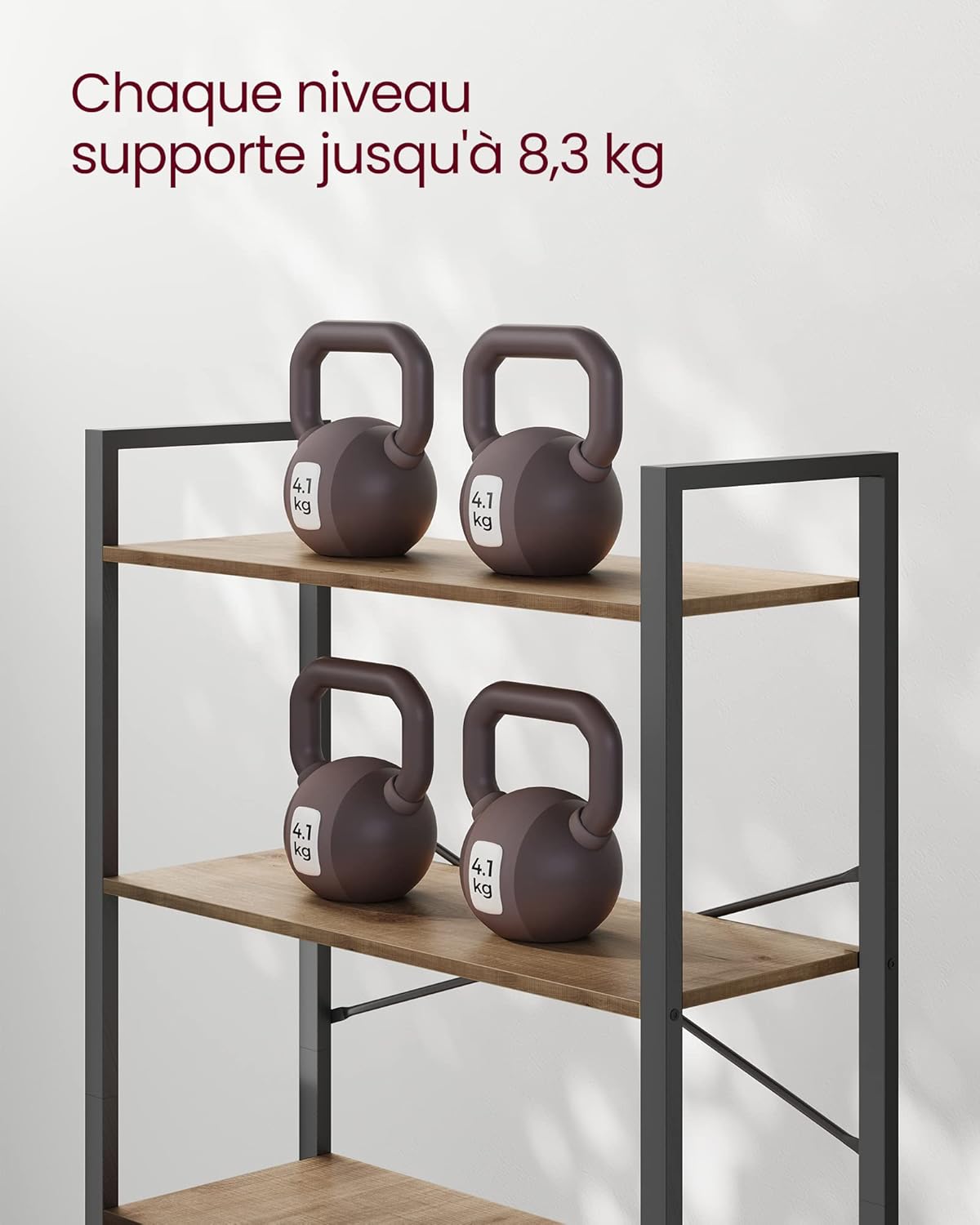 VASAGLE - étagère industrielle 6 niveaux - 30x80x186 cm - rangement robuste LLS082B48