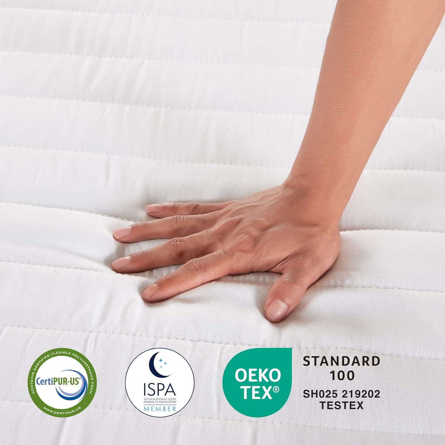 Avenco - matelas bambou 90x190 cm - 18 cm, 7 zones, H3/H4, housse amov.