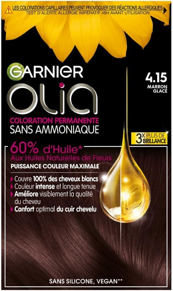 Garnier - Olia coloration sans ammoniaque - huiles fleurs - 4.15