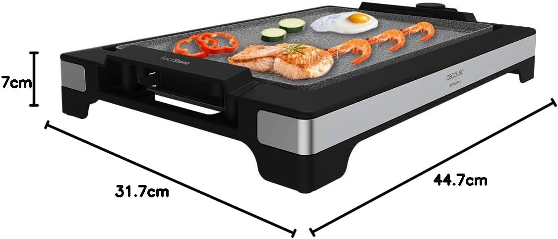 Cecotec - Tasty & Grill 2000 - inox, 2000W, antiadhésive, 5 niveaux, lavable - 3094