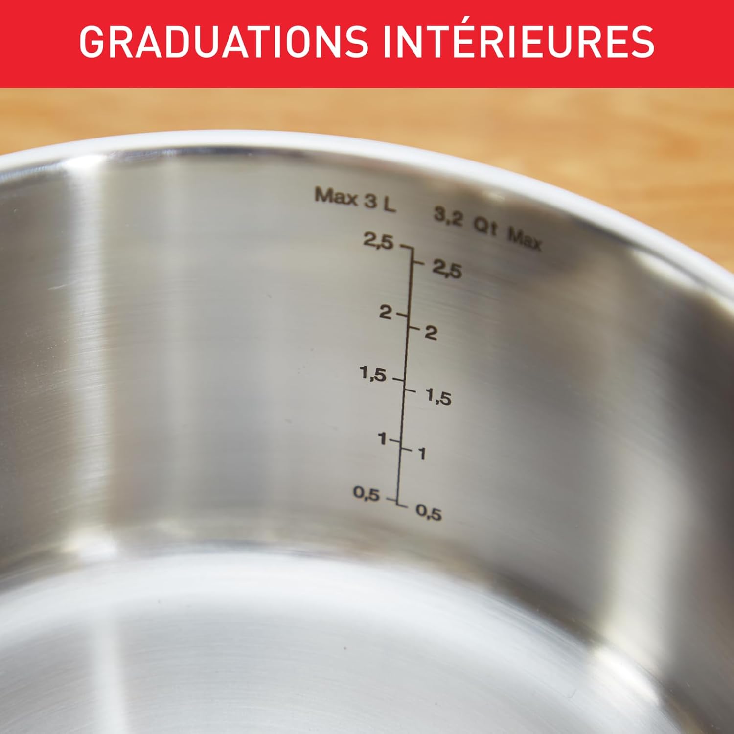 Tefal - Duetto - faitout 24cm inox induction, couvercle filtrant