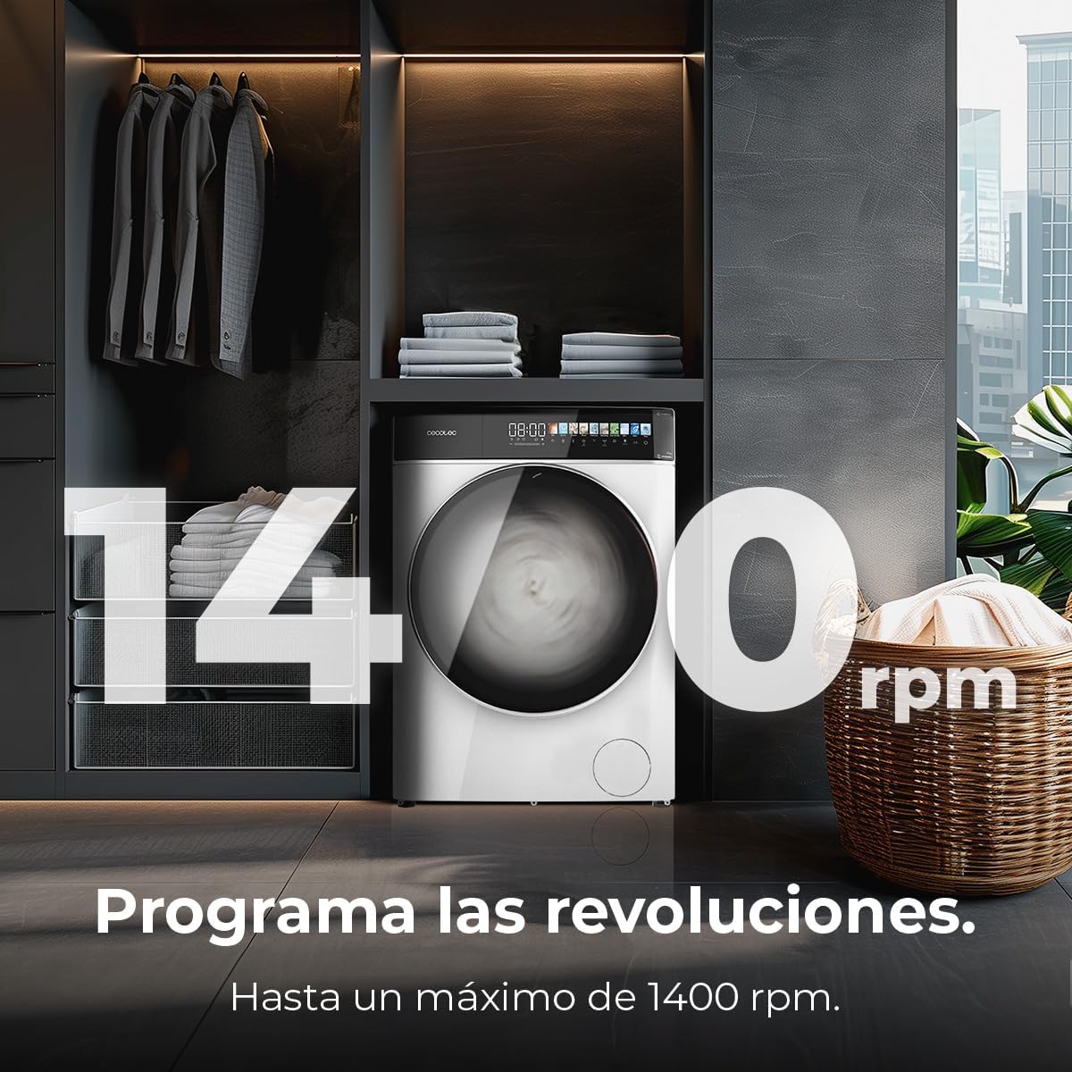 Cecotec - Bolero DressCode série - 10kg, 1400tr/min, écran 10,3