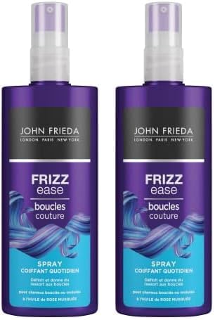 John Frieda - Frizz Ease Boucles Couture - 200ml x2 - Spray coiffant quotidien anti-frisottis