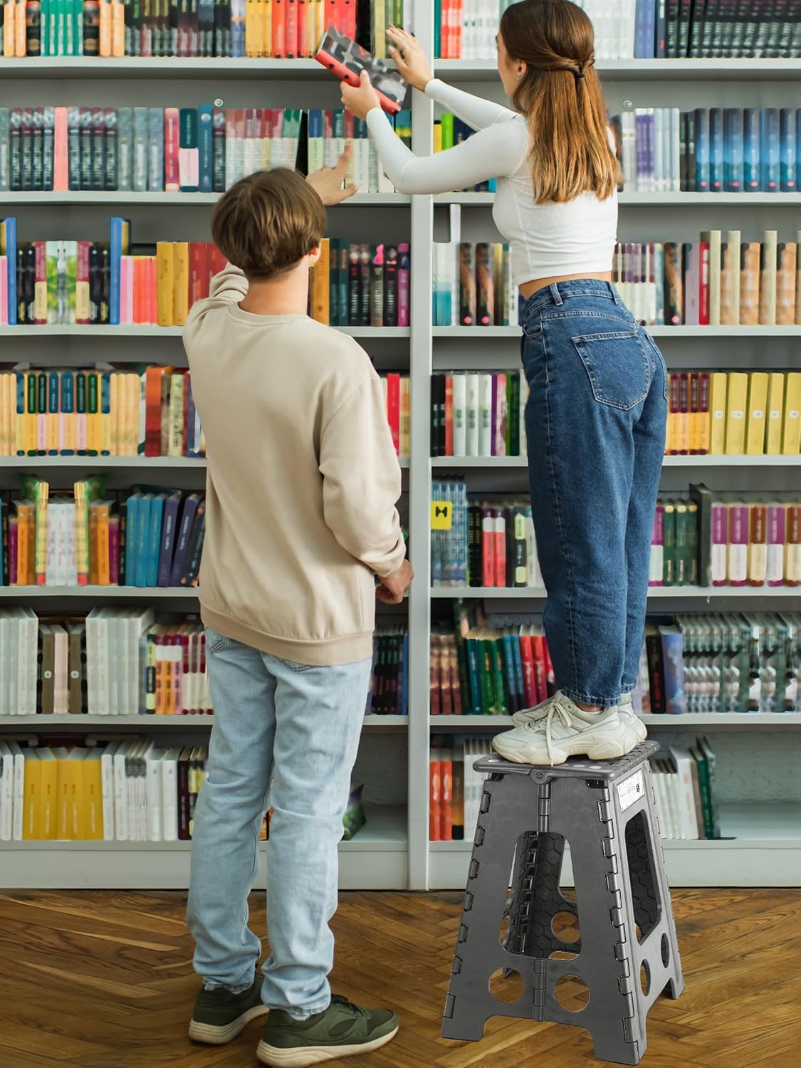 HOUSE DAY - marchepied pliable 43,2cm - plastique robuste, léger, portable