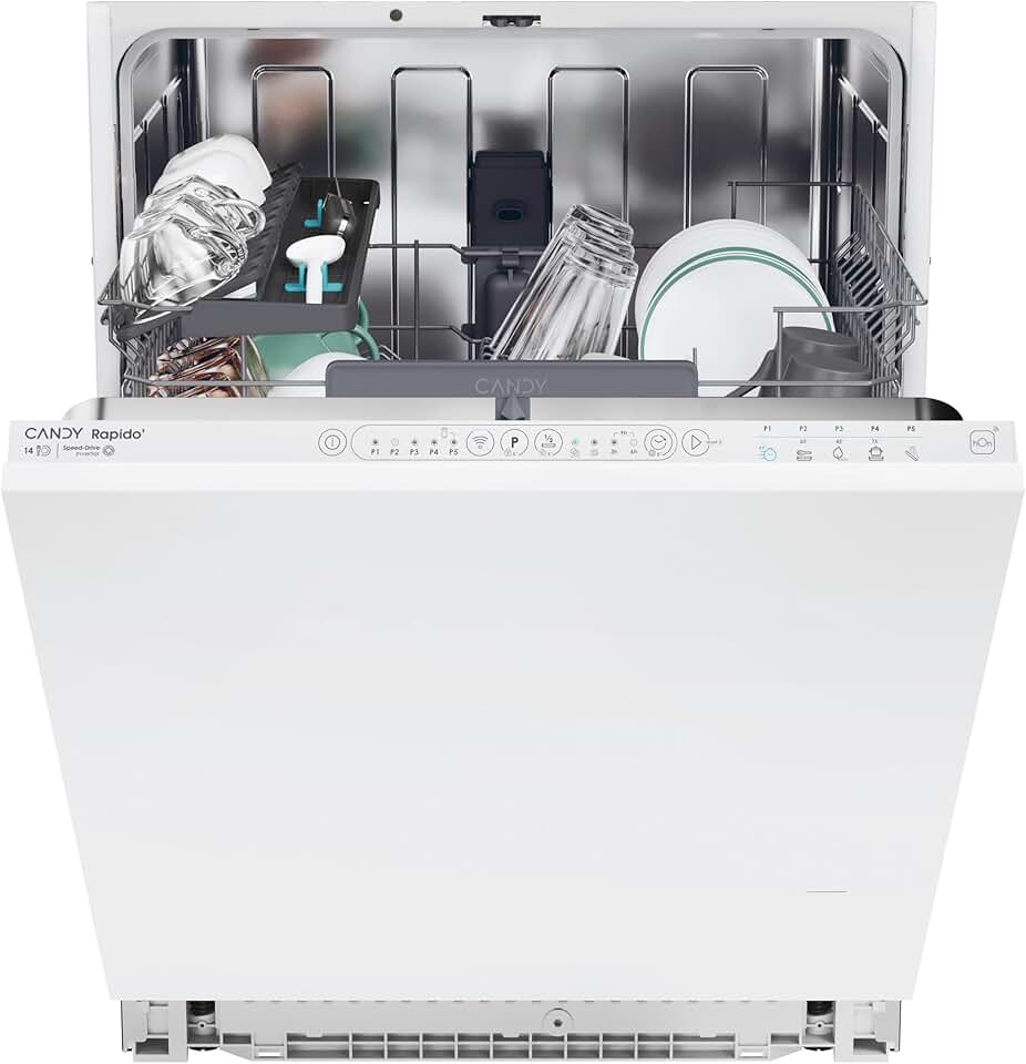 Candy - Série CI 4B7L0W - 81,8x59,8x55 cm - 14 couverts, Classe B, Cycle rapide 49min, contrôle à distance, départ diffé