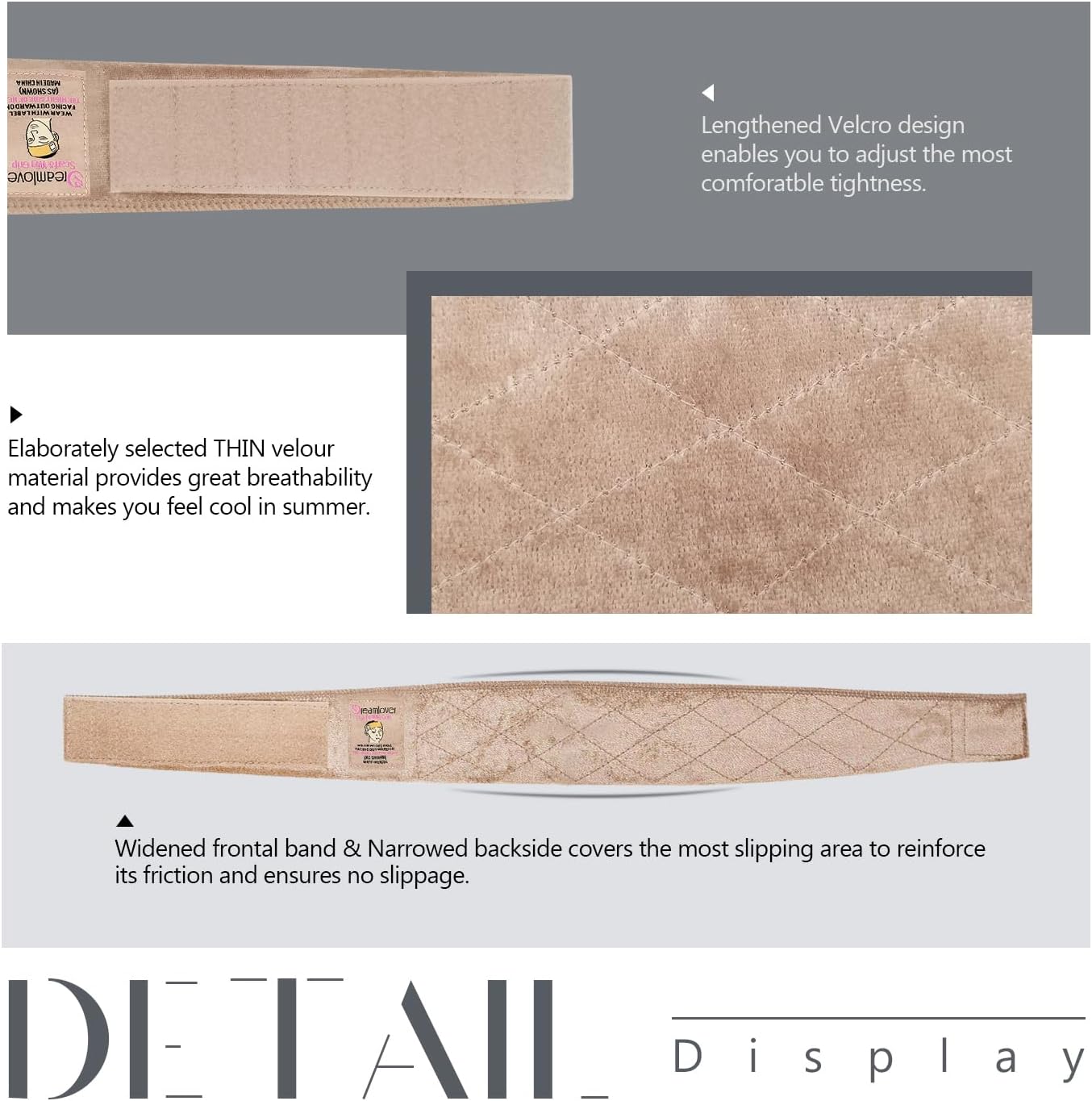 Dreamlover - Bandeaux de Perruque - 2 pièces - élastiques brun clair