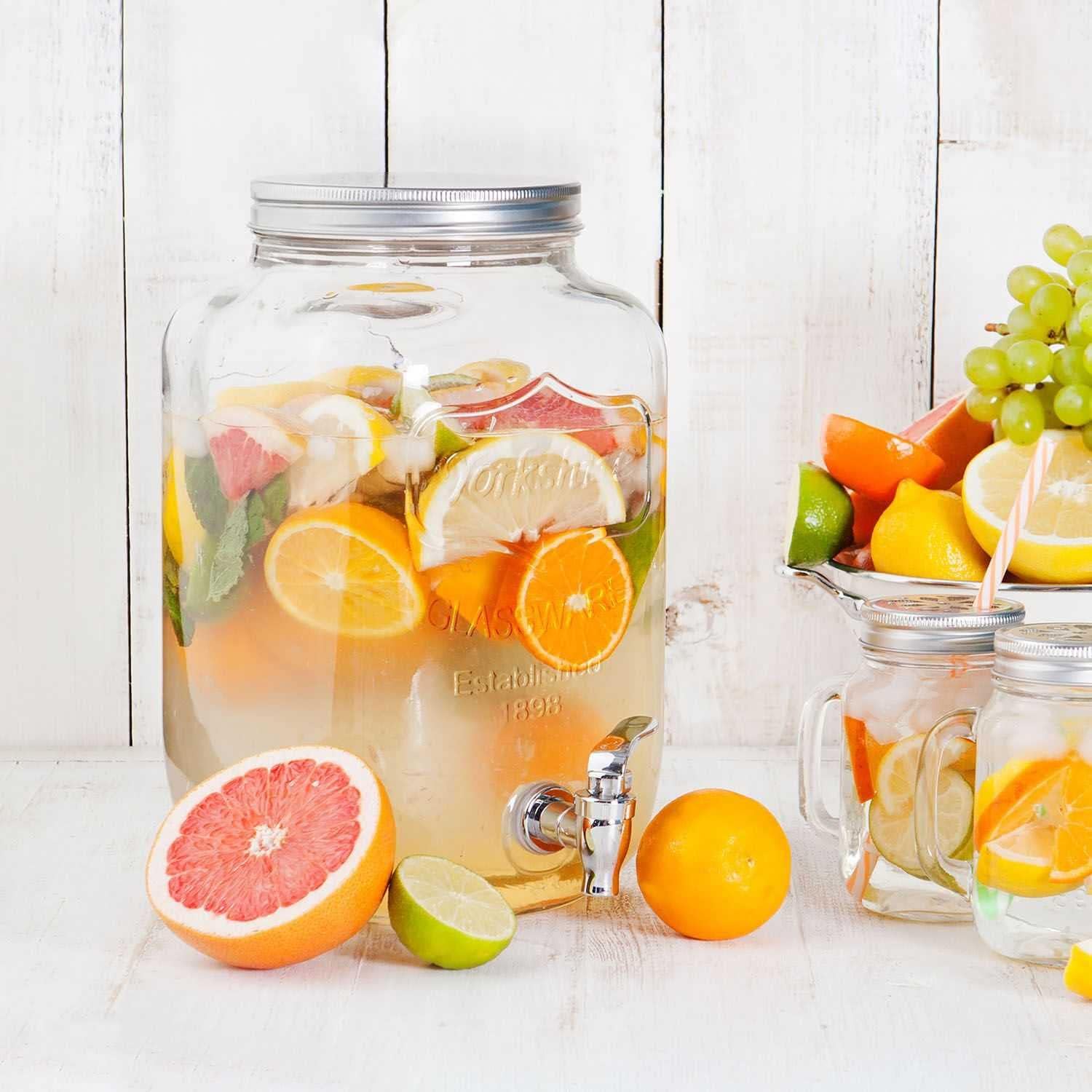 HOME DECO FACTORY - Fontaine à boisson 8L - large ouverture, robinet, KV7177