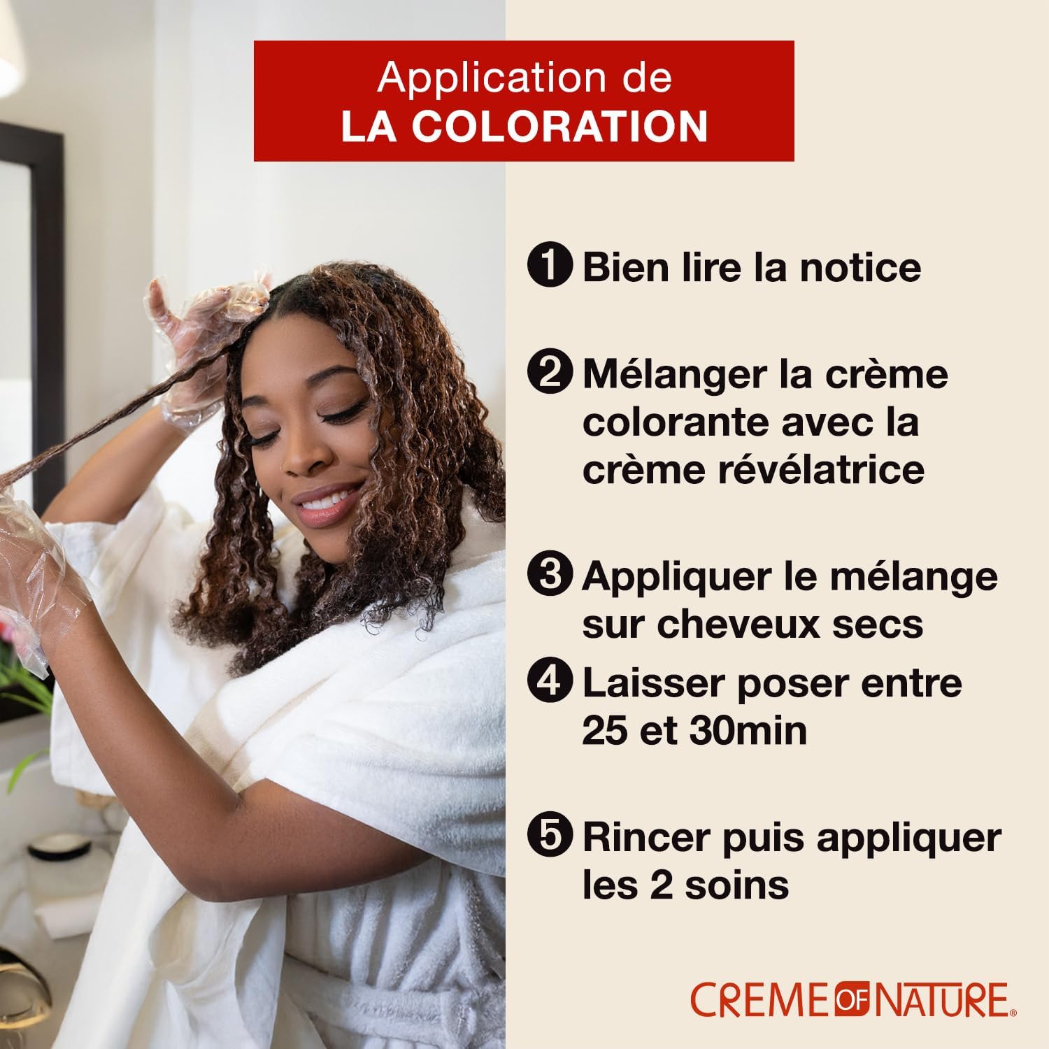 Creme of Nature - Argan Oil coloration permanente - cheveux bouclés à crépus - 100% couvrance cheveux blancs, 9.2 châtai