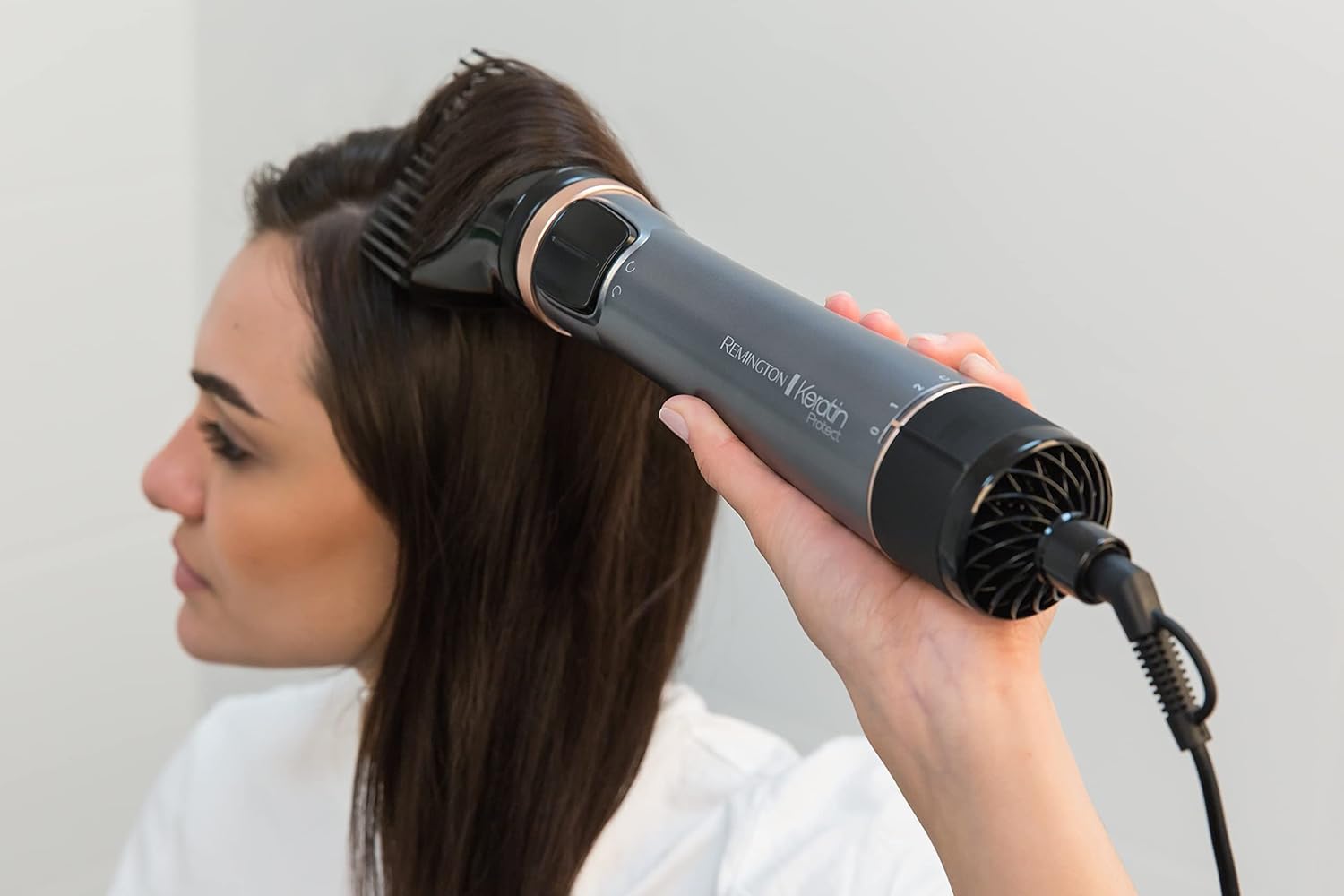 Remington - Brosse soufflante Keratin Protect - 1000W, céramique, 3 accessoires - AS8811