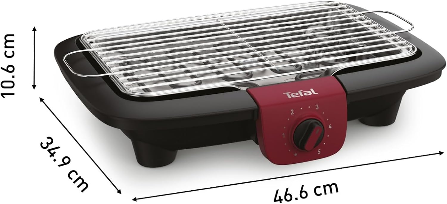 Tefal - EasyGrill Adjust - grande surface inox, réglable, lave-vaisselle - BG90E514