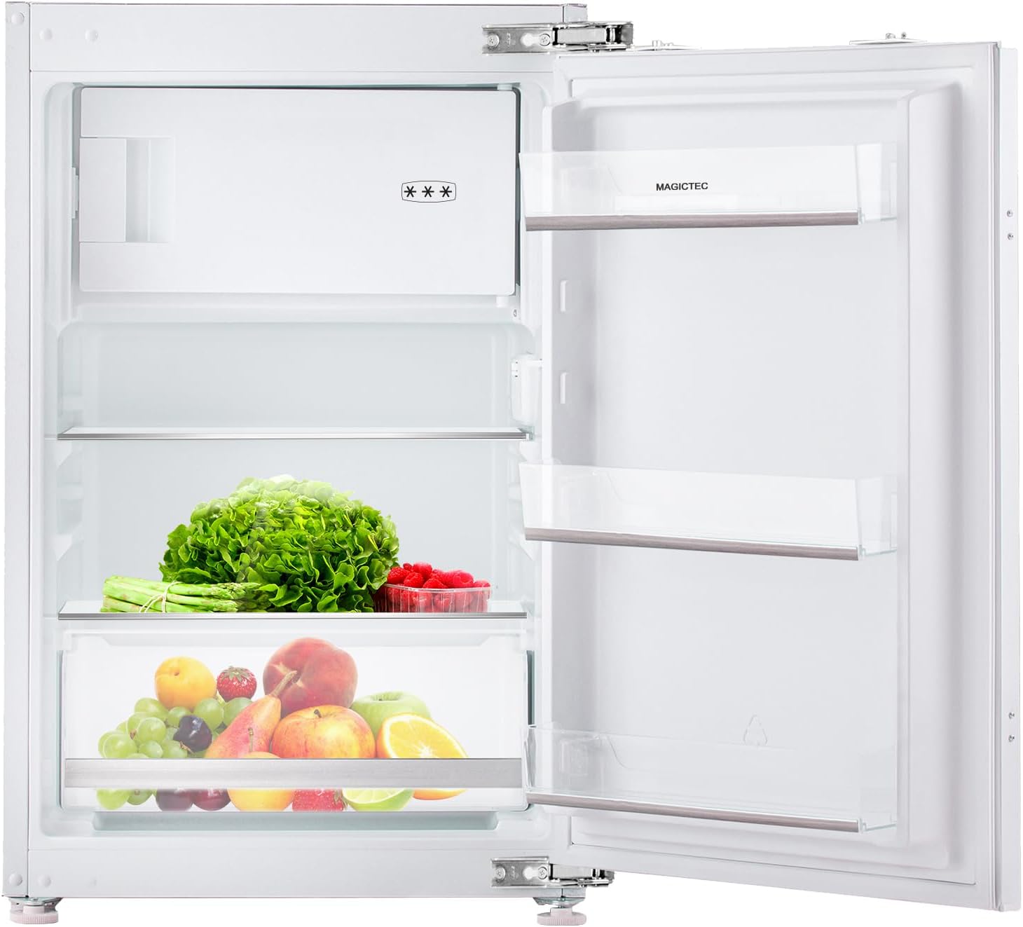 magictec - Réfrigérateur encastrable 118L, niche 88cm, poignée modulable
