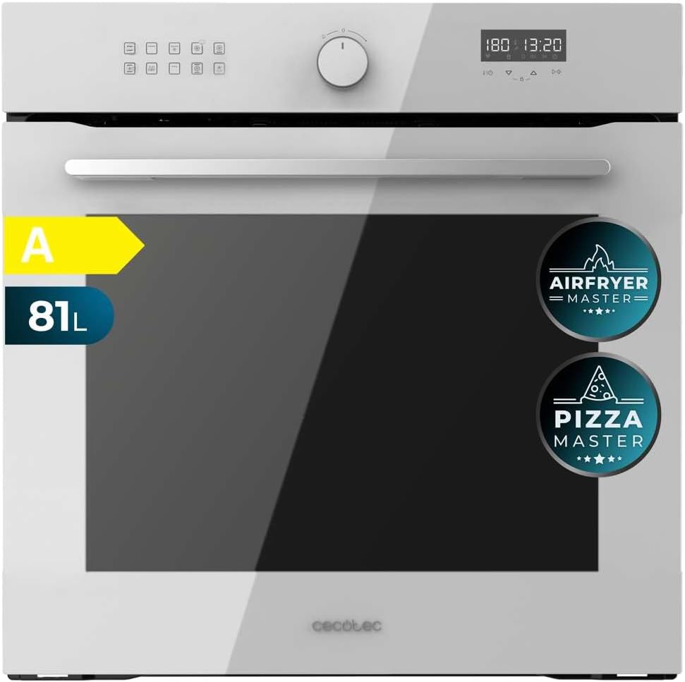 Cecotec - Four encastrable Bolero Hexa, 60 cm, 81L, Airfryer, 11 fonctions, AF316000