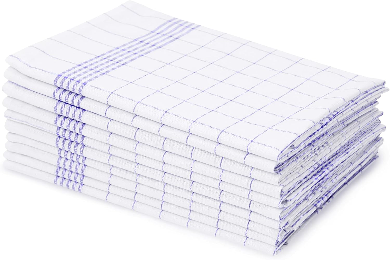 Amago - torchons lot de 10 - 50x70 cm - bleu absorbant