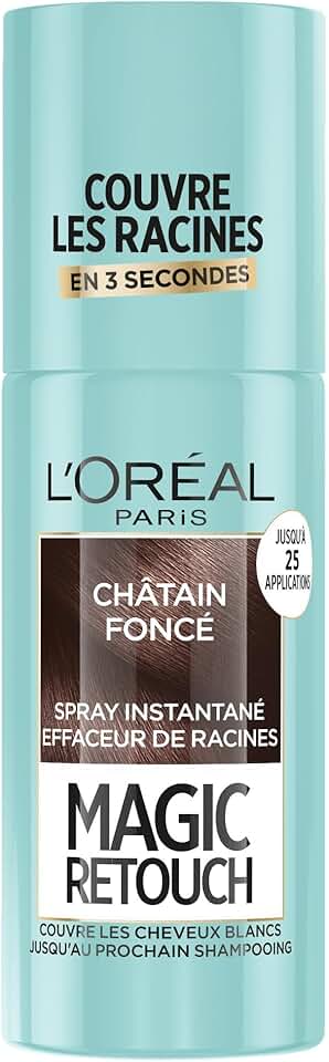 L’Oréal Paris - Magic Retouch - 75ml - Spray racines châtain foncé, correcteur cheveux blancs