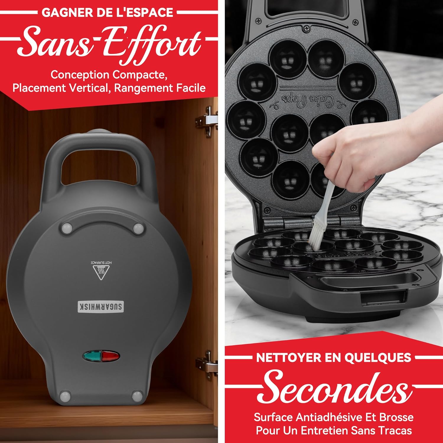 Flip - Cake Pop Maker - 12 x 1,4 cm - céramique, pinceau et recette