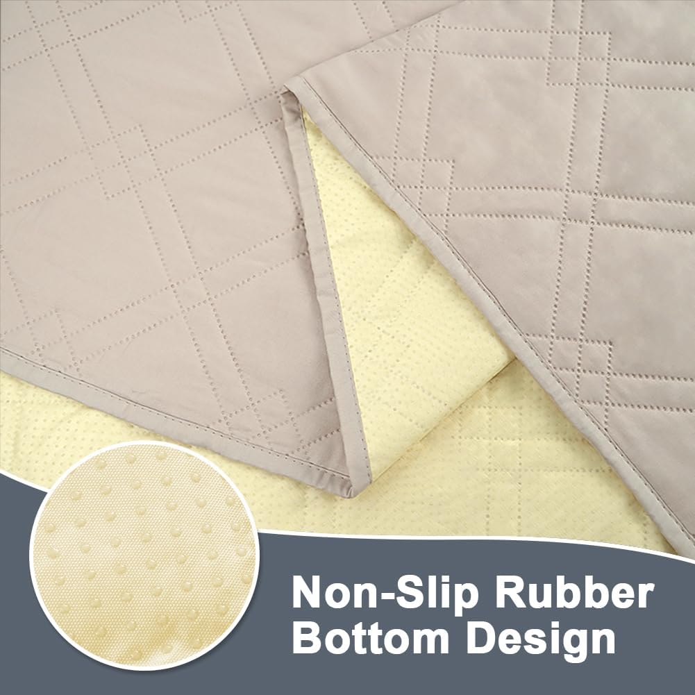 DUJUIKE - housse canapé imperméable antidérapante - 76-180 cm - protection chiens et chats Crème