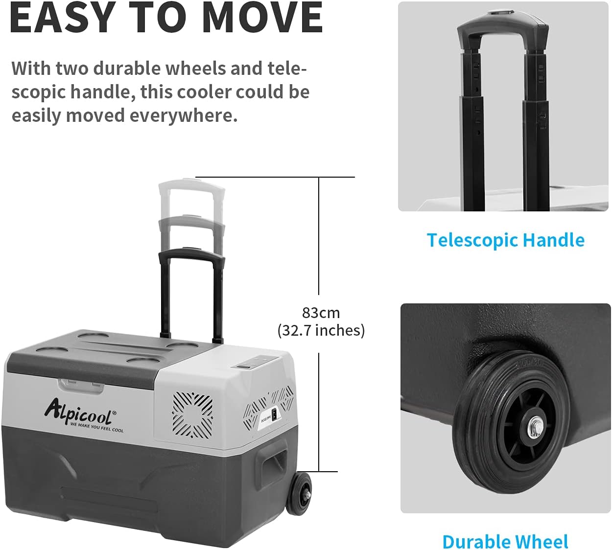 Alpicool - réfrigérateur portable 30L - compact, compression, CX30