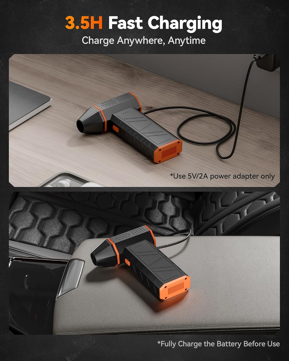 WOLFBOX - soufflette à air, 3 vitesses, 110000 tr/min, MF50