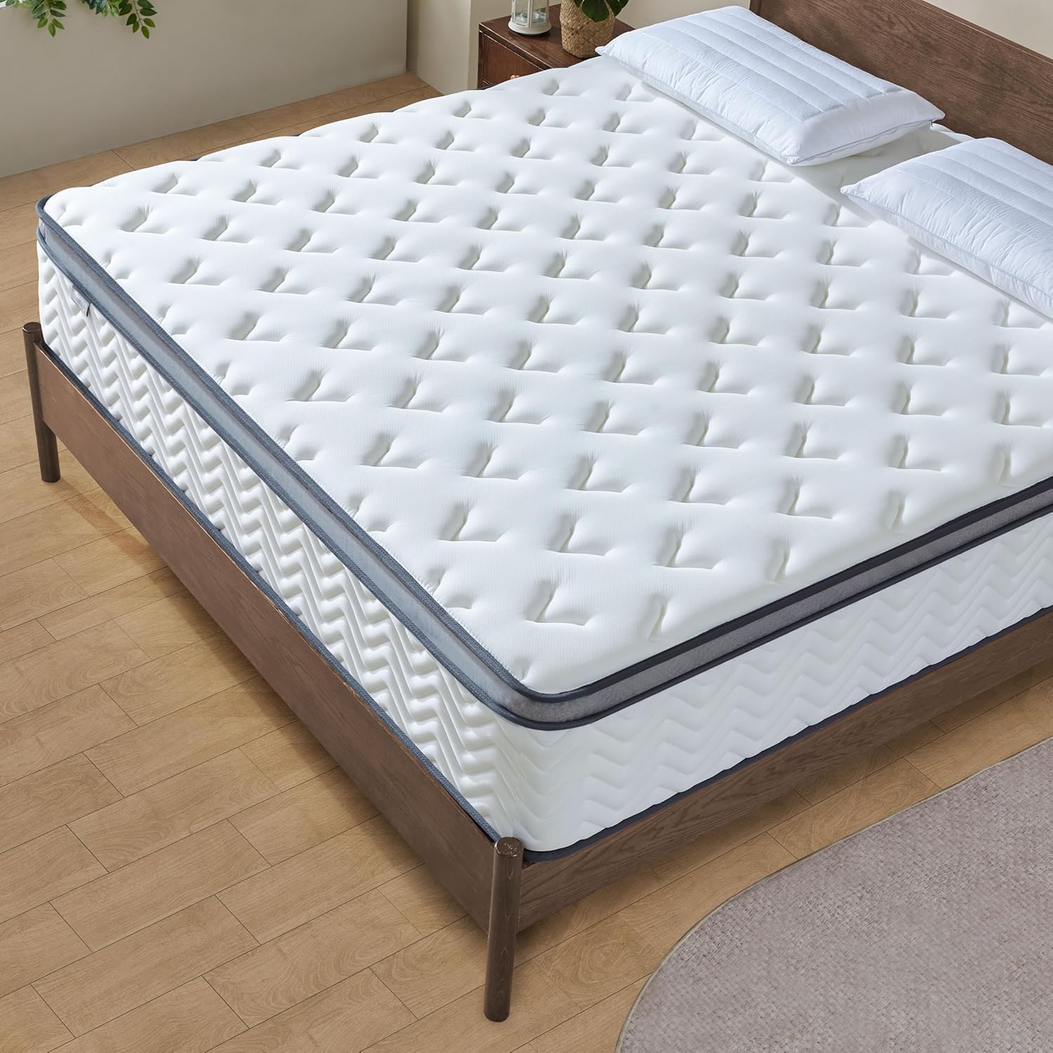 Matelas hybride 140x190 cm – ressorts, mémoire de forme, mi-ferme