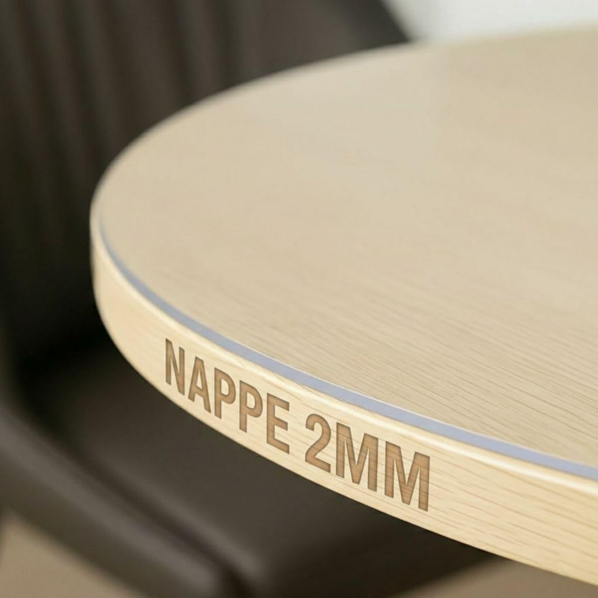 Trente - Nappe ronde - 100 cm Ø, 2mm, anti-tache, lavable, intérieur/extérieur