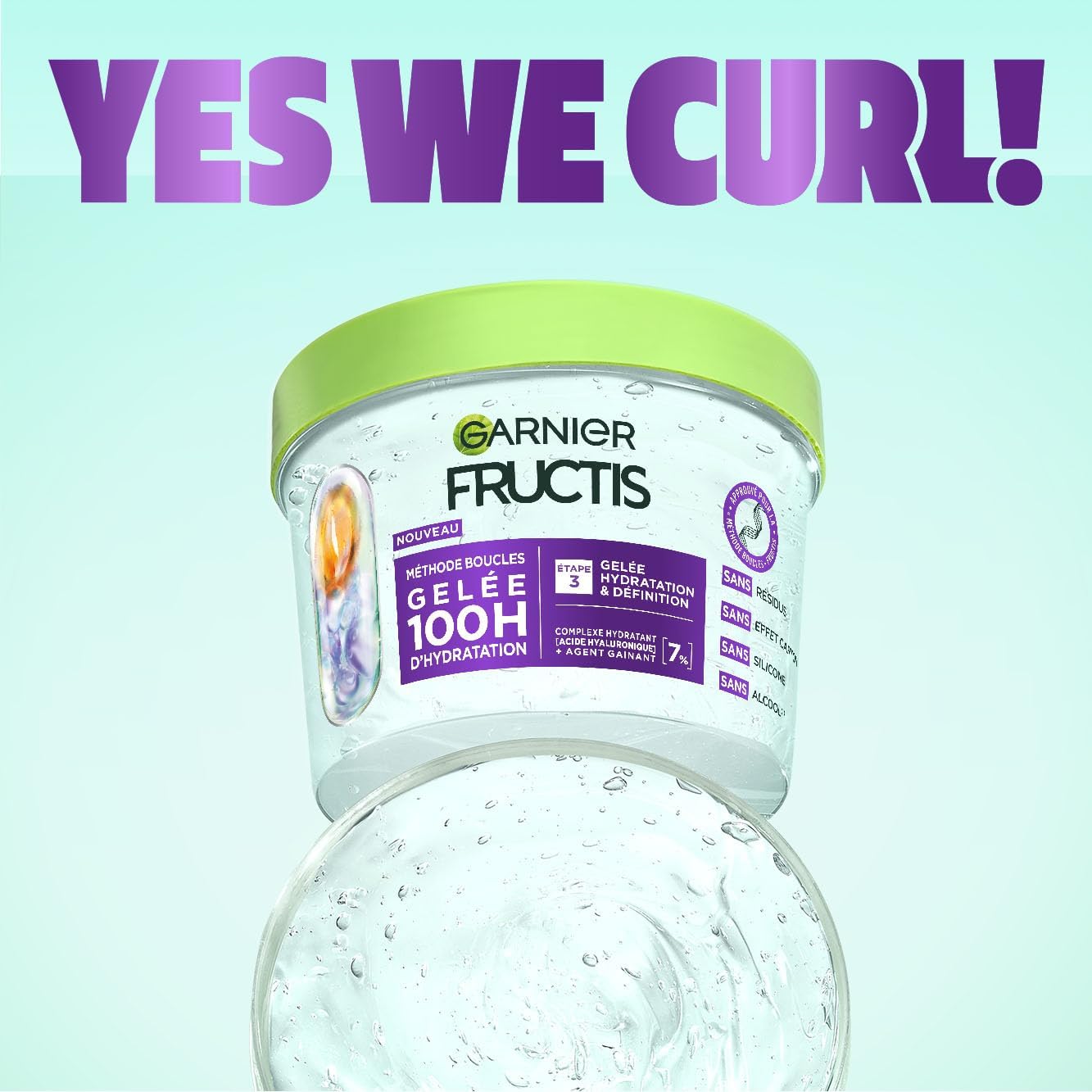 Garnier - Fructis Méthode Boucles - 370ml - gelée hydratante et définissante cheveux bouclés