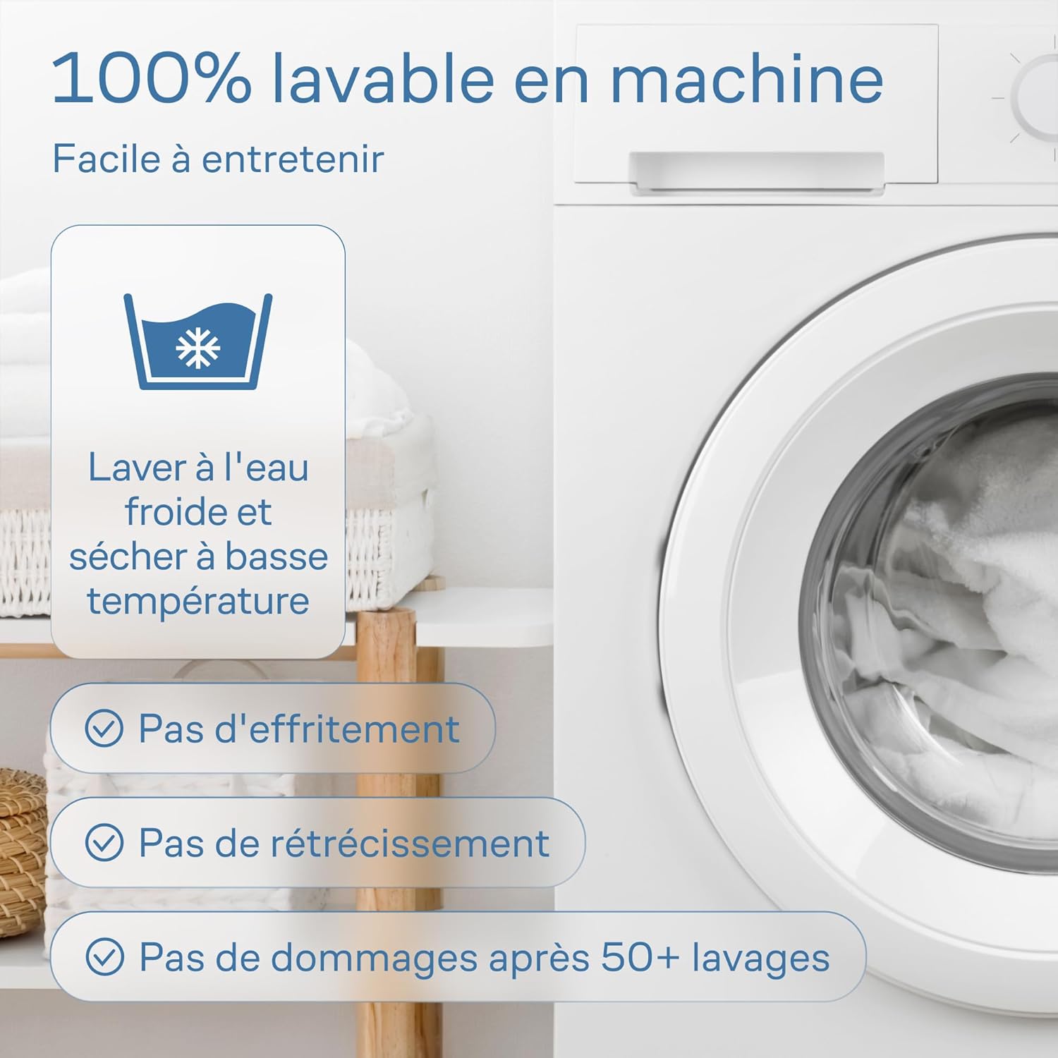 Surmatelas - Bambou Confort - 120x190 cm - ultra-doux, respirant, poches profondes